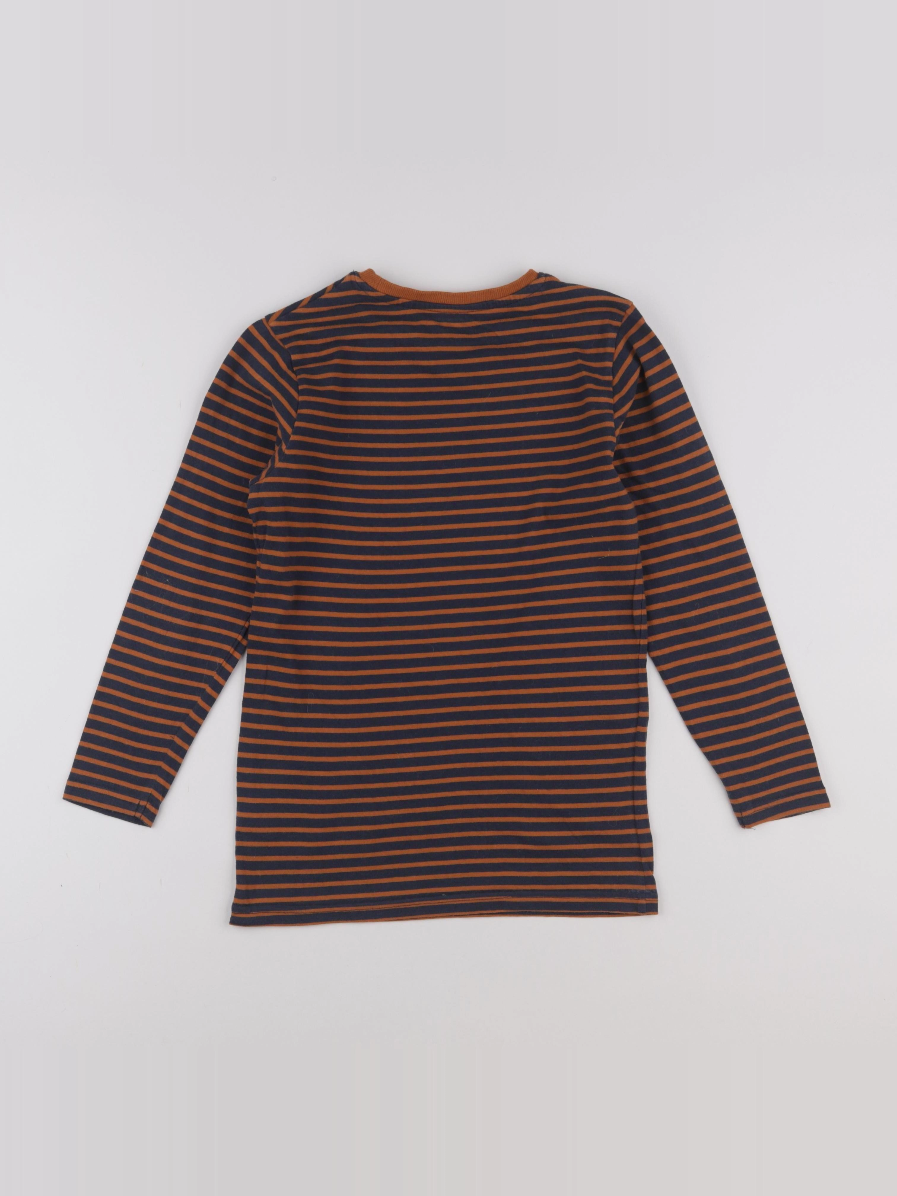 Vertbaudet - tee-shirt bleu, orange - 10 ans