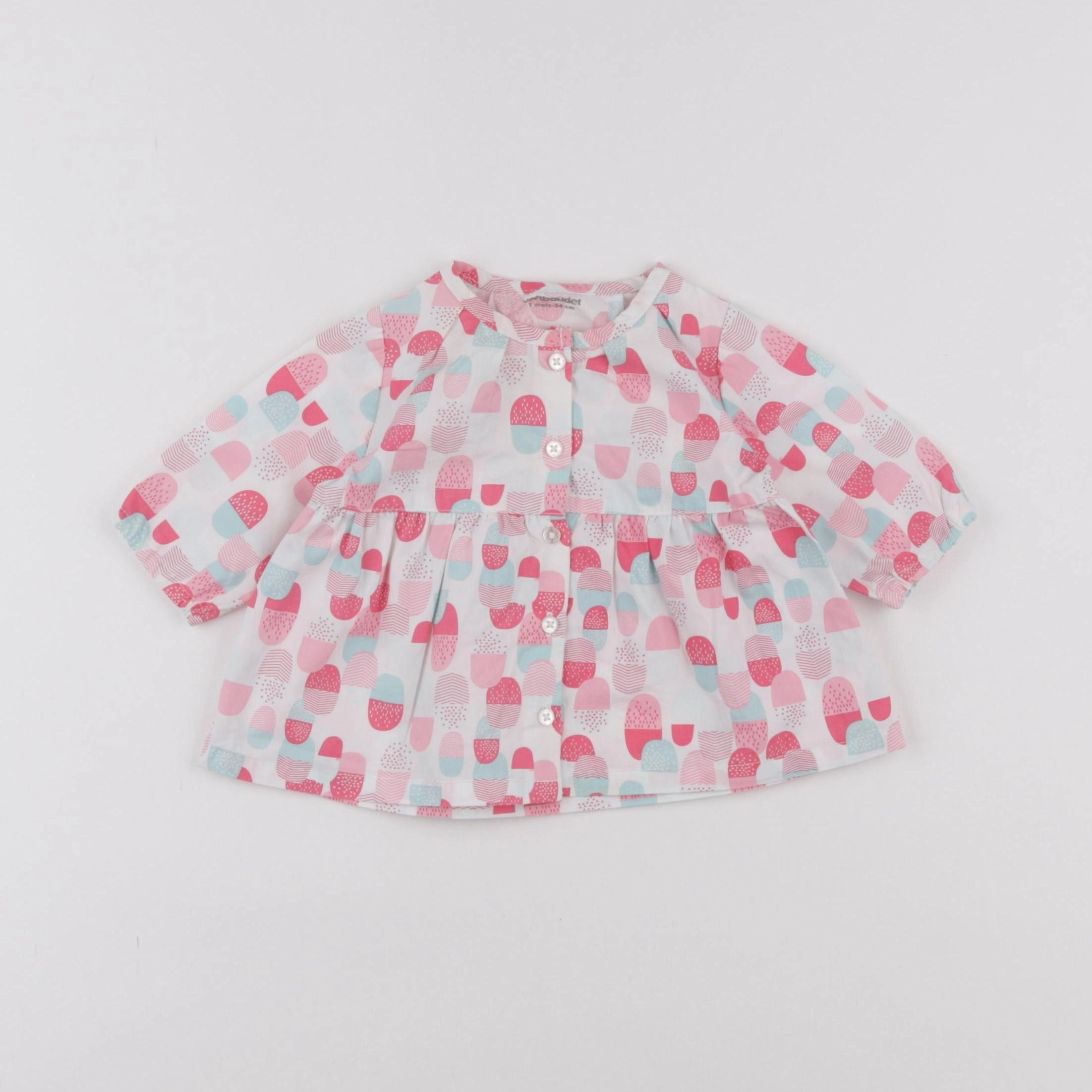 Vertbaudet - blouse multicolore - 1 mois