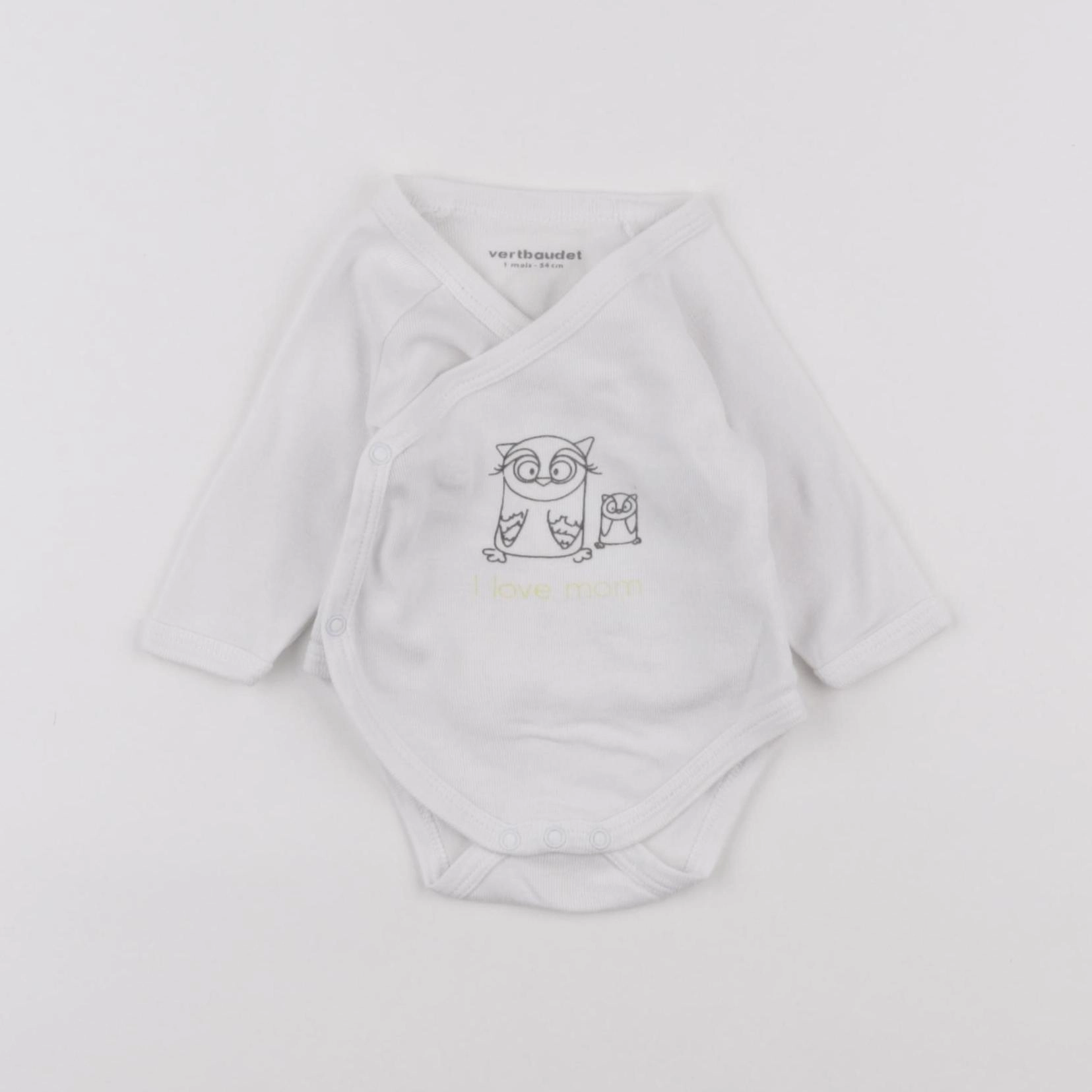 Vertbaudet - body blanc - 1 mois