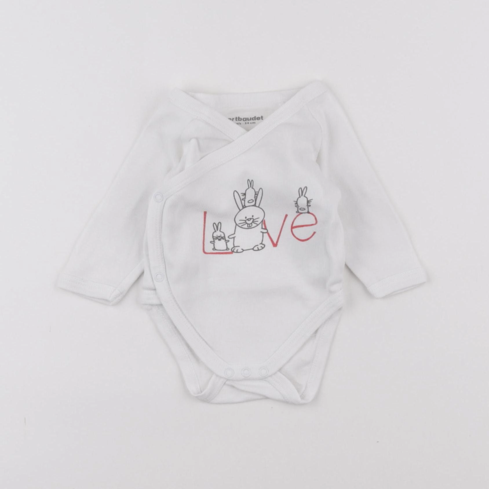 Vertbaudet - body blanc - 1 mois