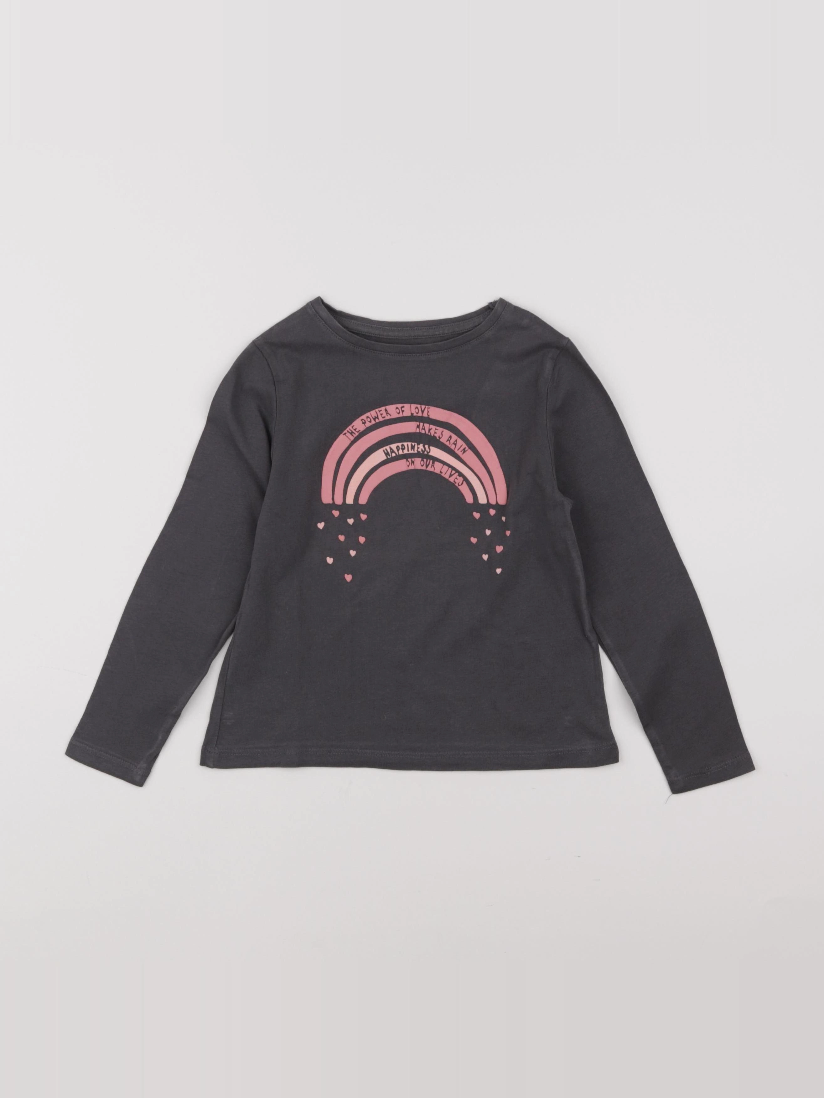 Vertbaudet - tee-shirt gris - 5 ans