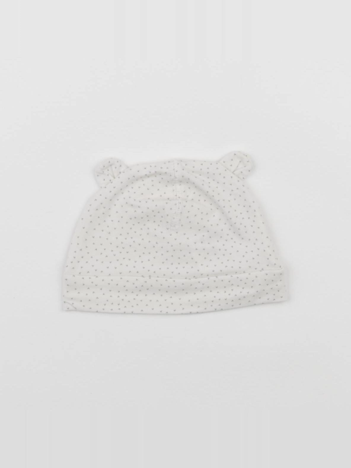 H&M - bonnet blanc - 3/6 mois