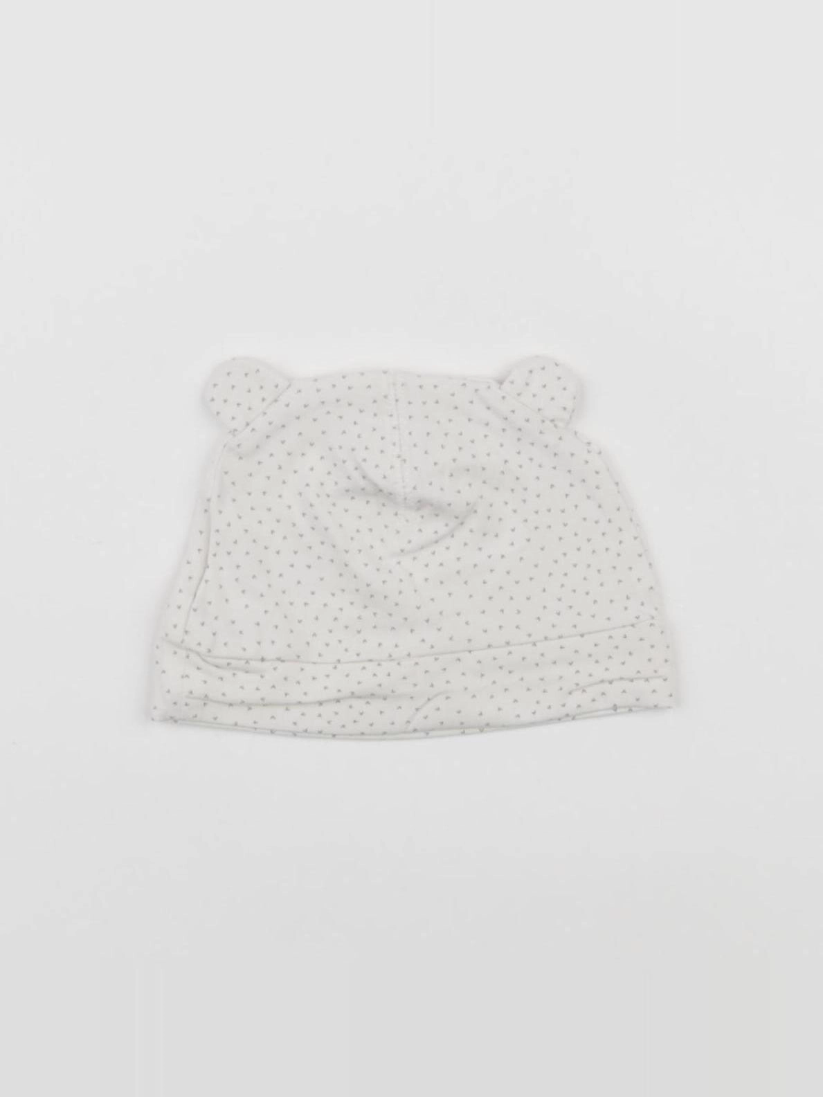 H&M - bonnet blanc - 3/6 mois