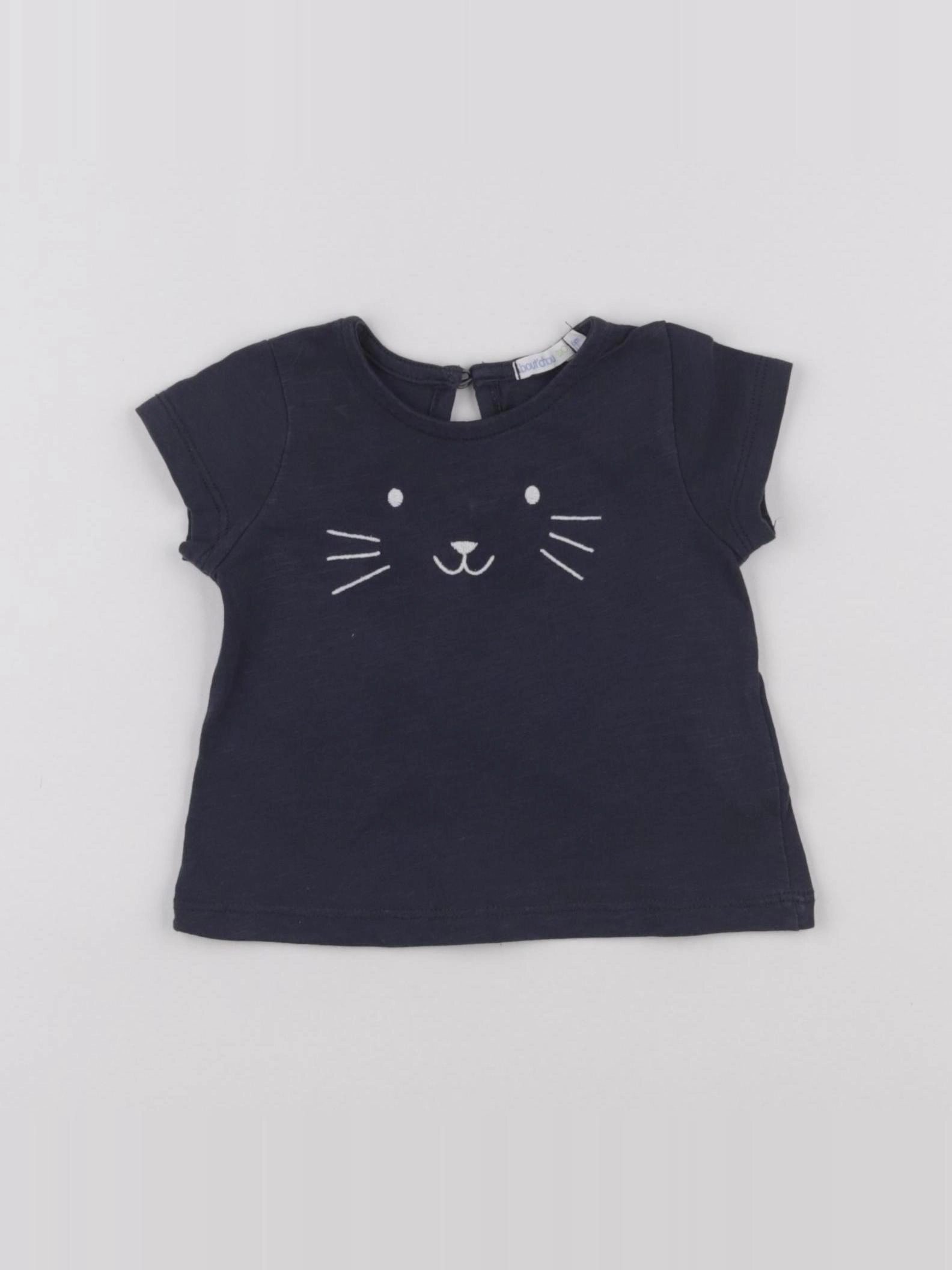 Boutchou - tee-shirt bleu - 6 mois