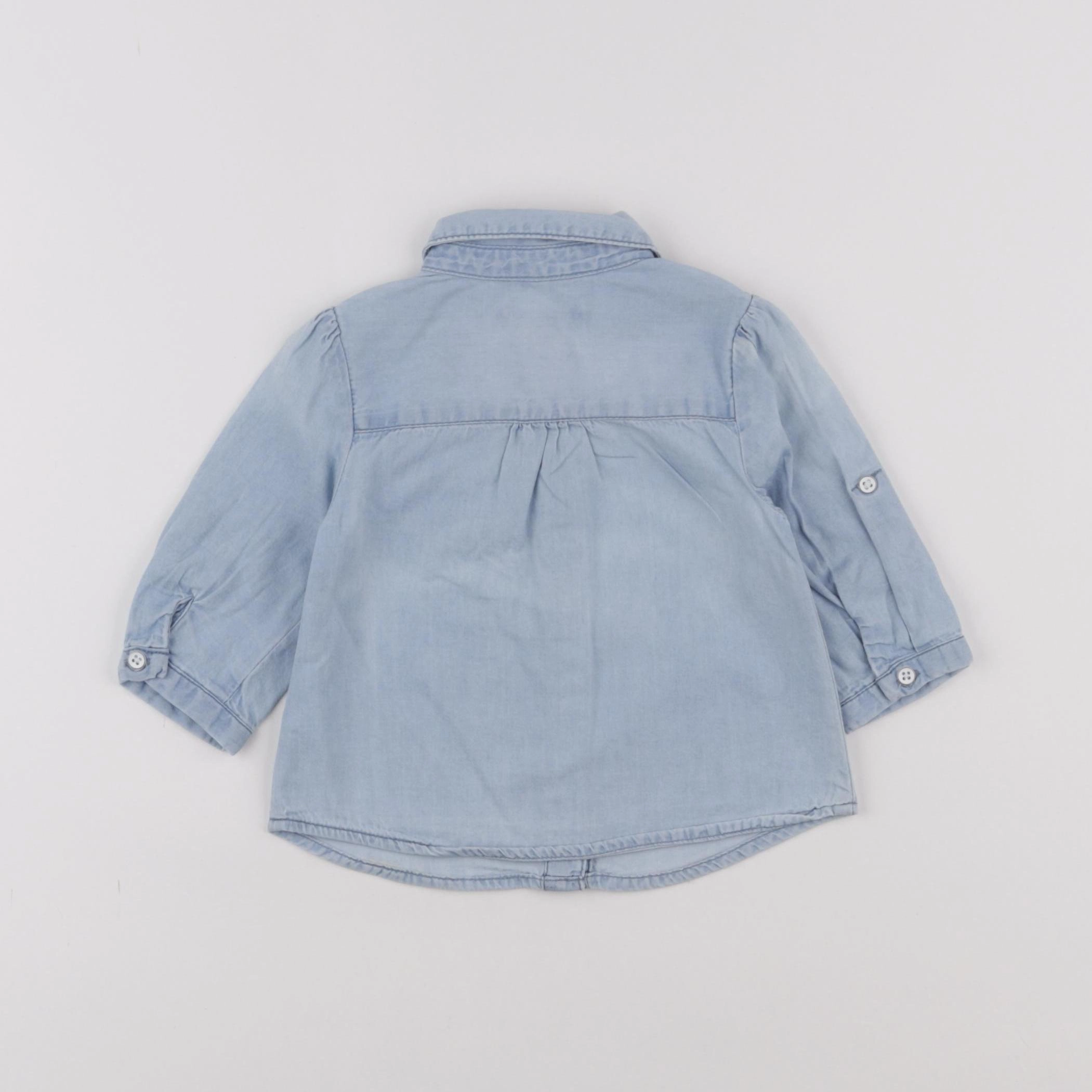 Vertbaudet - chemise bleu - 3 mois