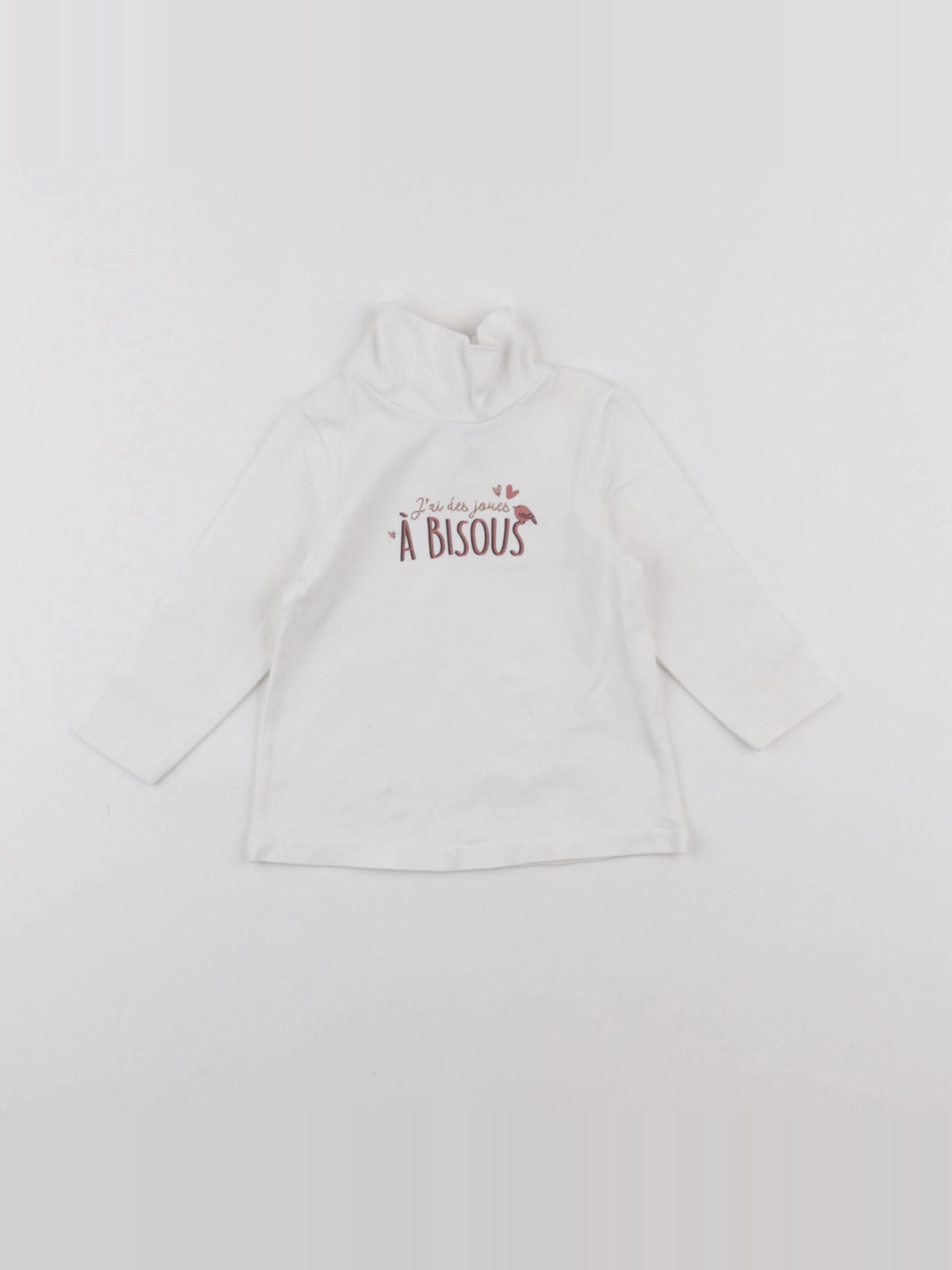 Tape à l'oeil - sous-pull blanc - 9 mois