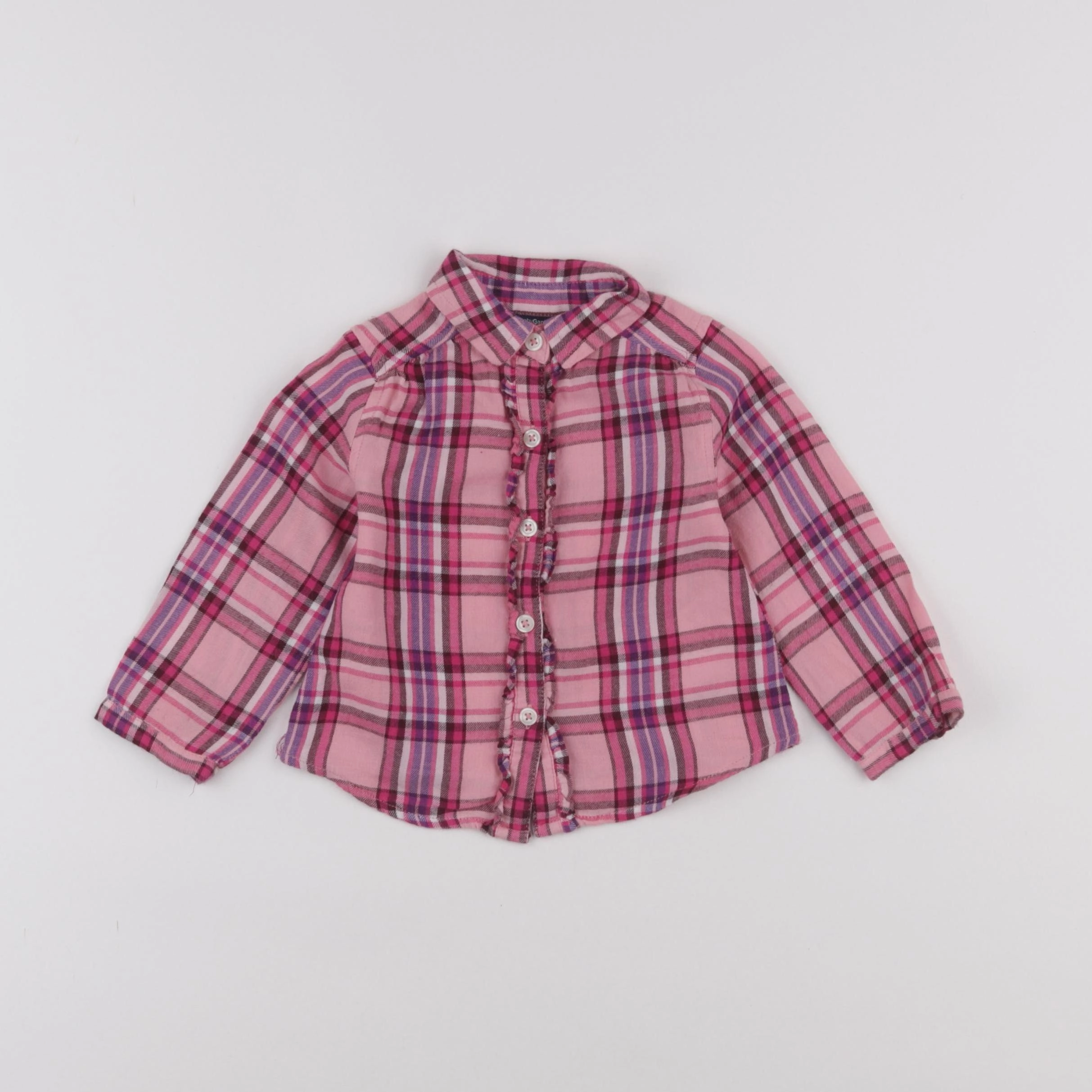 GAP - chemise rose - 6/12 mois