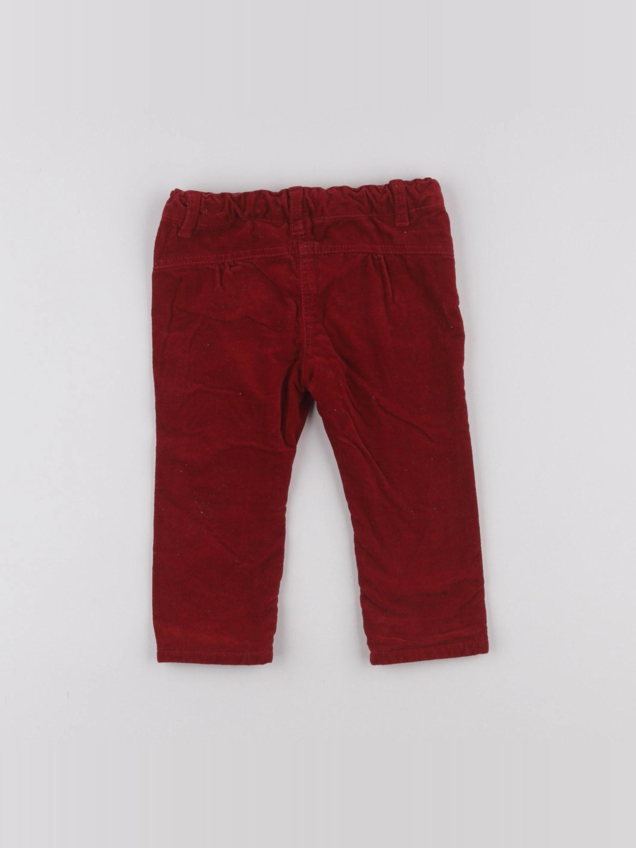 Vertbaudet - pantalon rouge - 9 mois