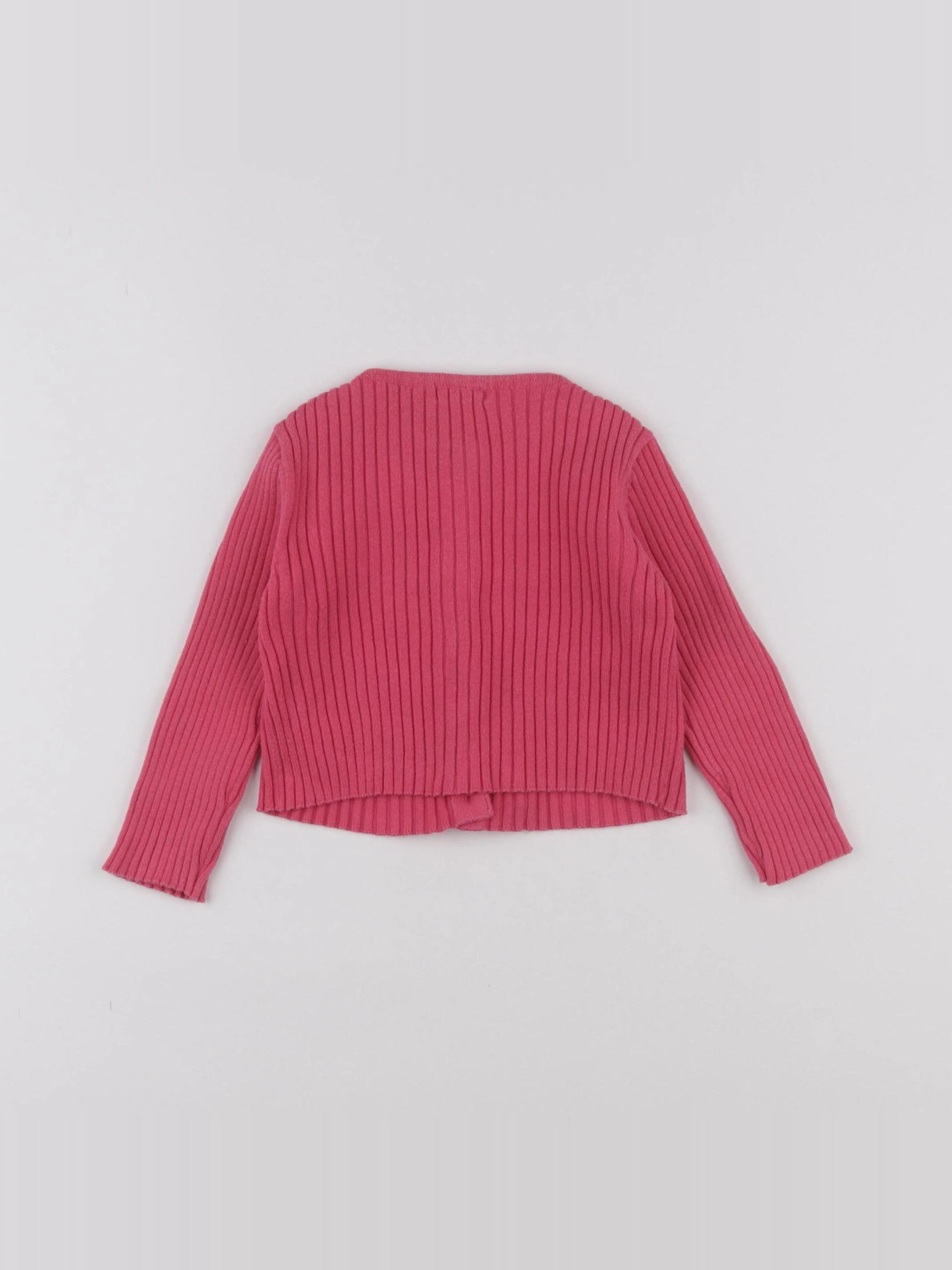 Little Cigogne - gilet rose - 6 mois