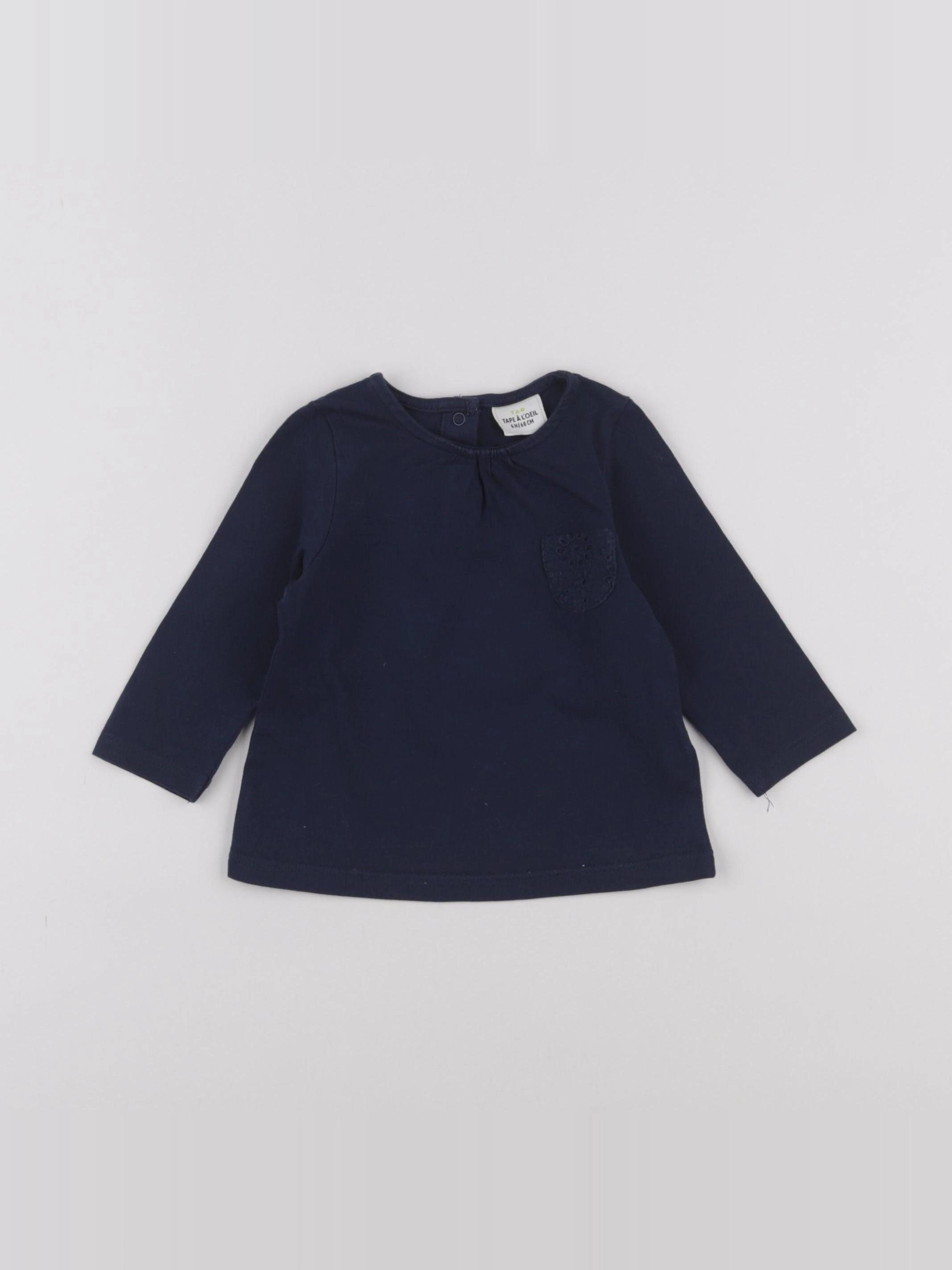Tape à l'oeil - tee-shirt bleu - 6 mois