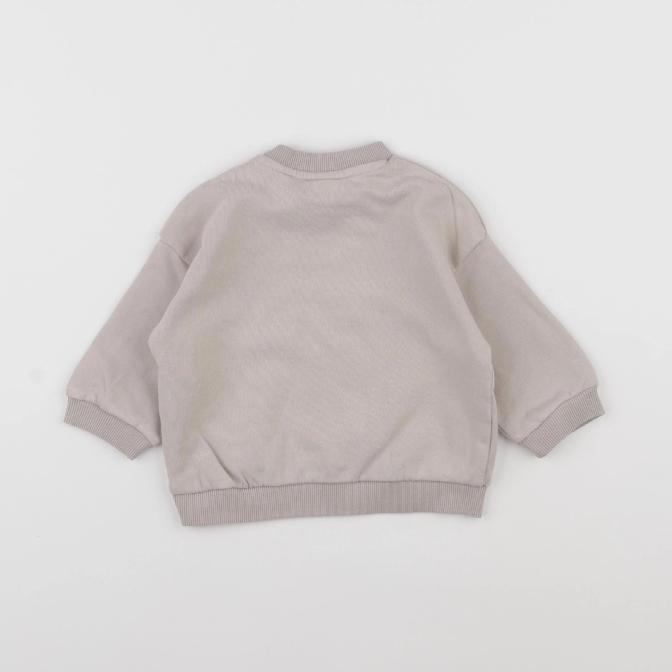 H&M - sweat beige - 3/6 mois