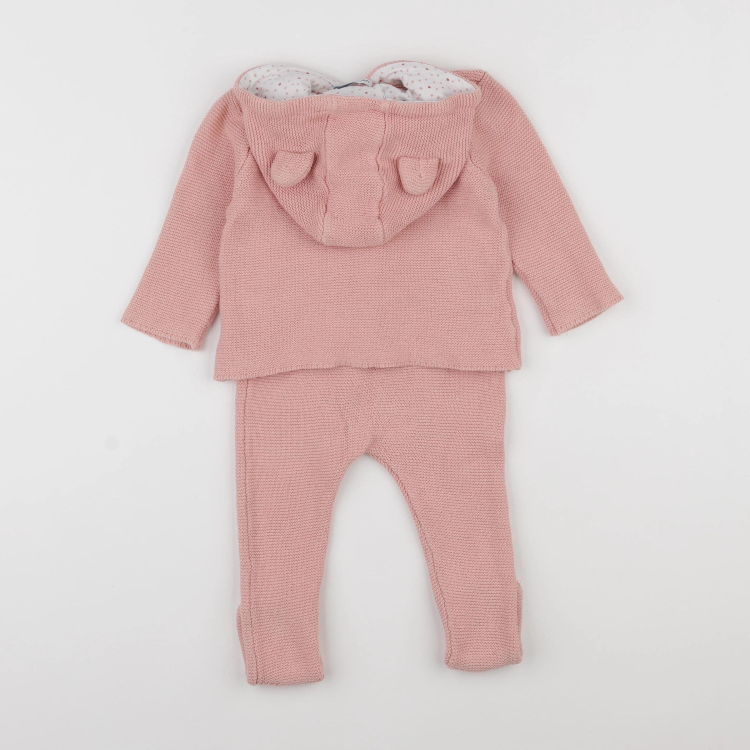 Vertbaudet - ensemble rose - 12 mois