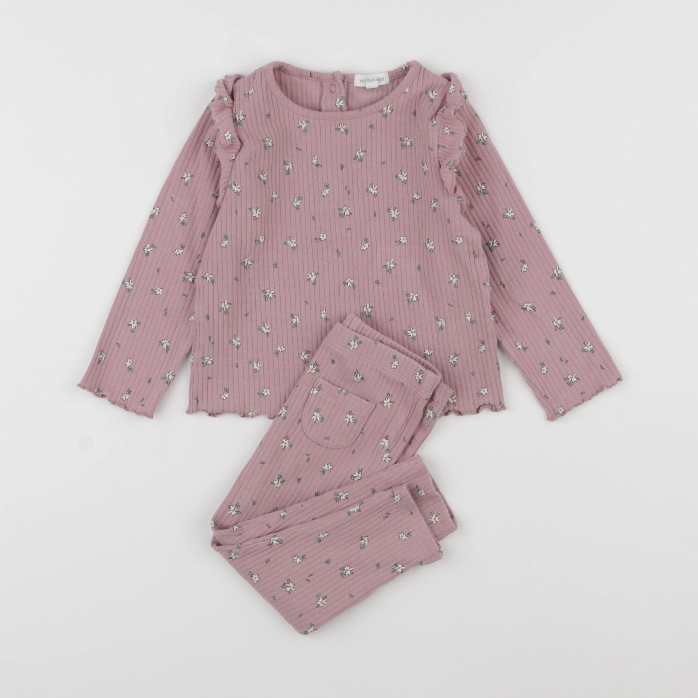 Vertbaudet - ensemble rose - 18 mois