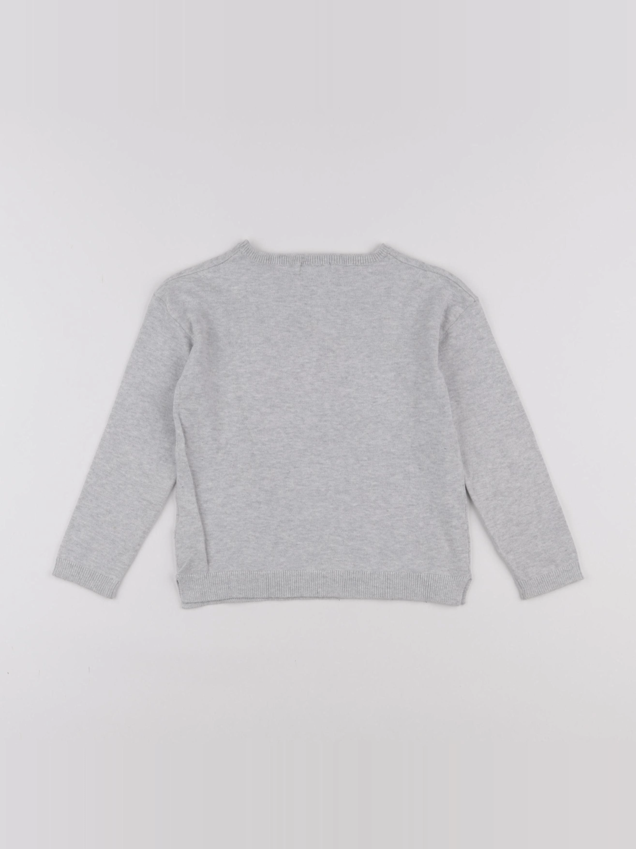 Vertbaudet - pull gris - 6 ans
