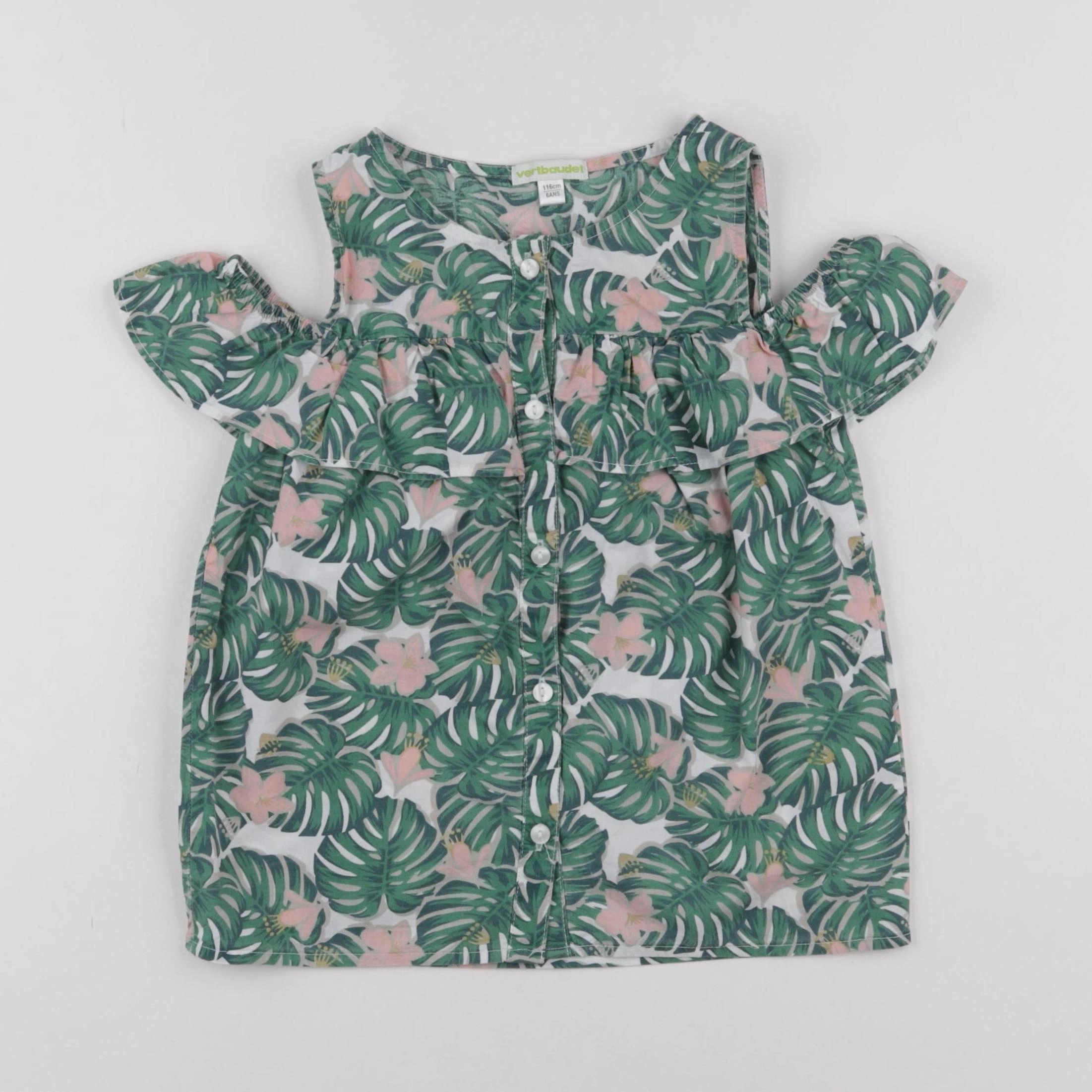 Vertbaudet - blouse vert - 6 ans