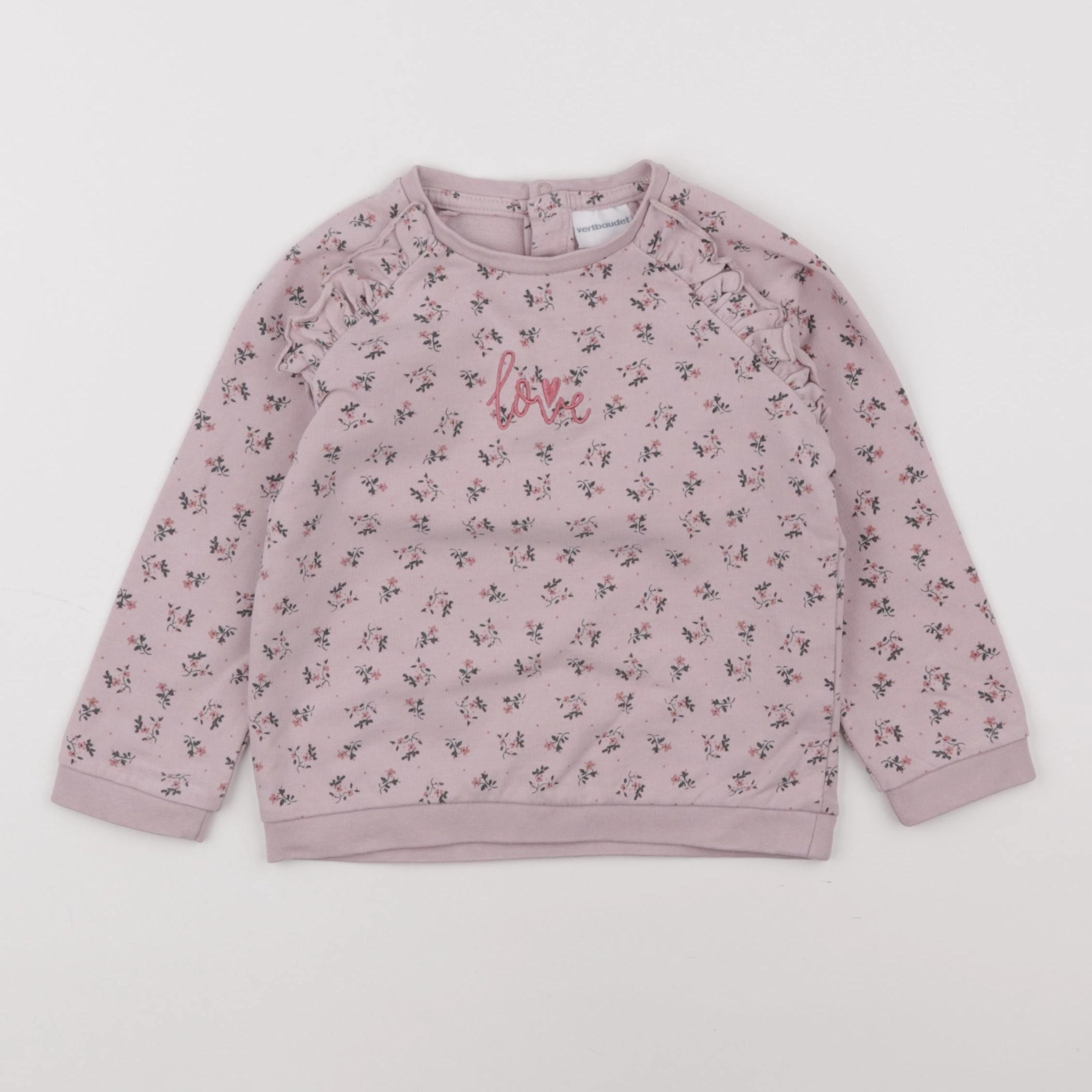 Vertbaudet - sweat violet - 3 ans