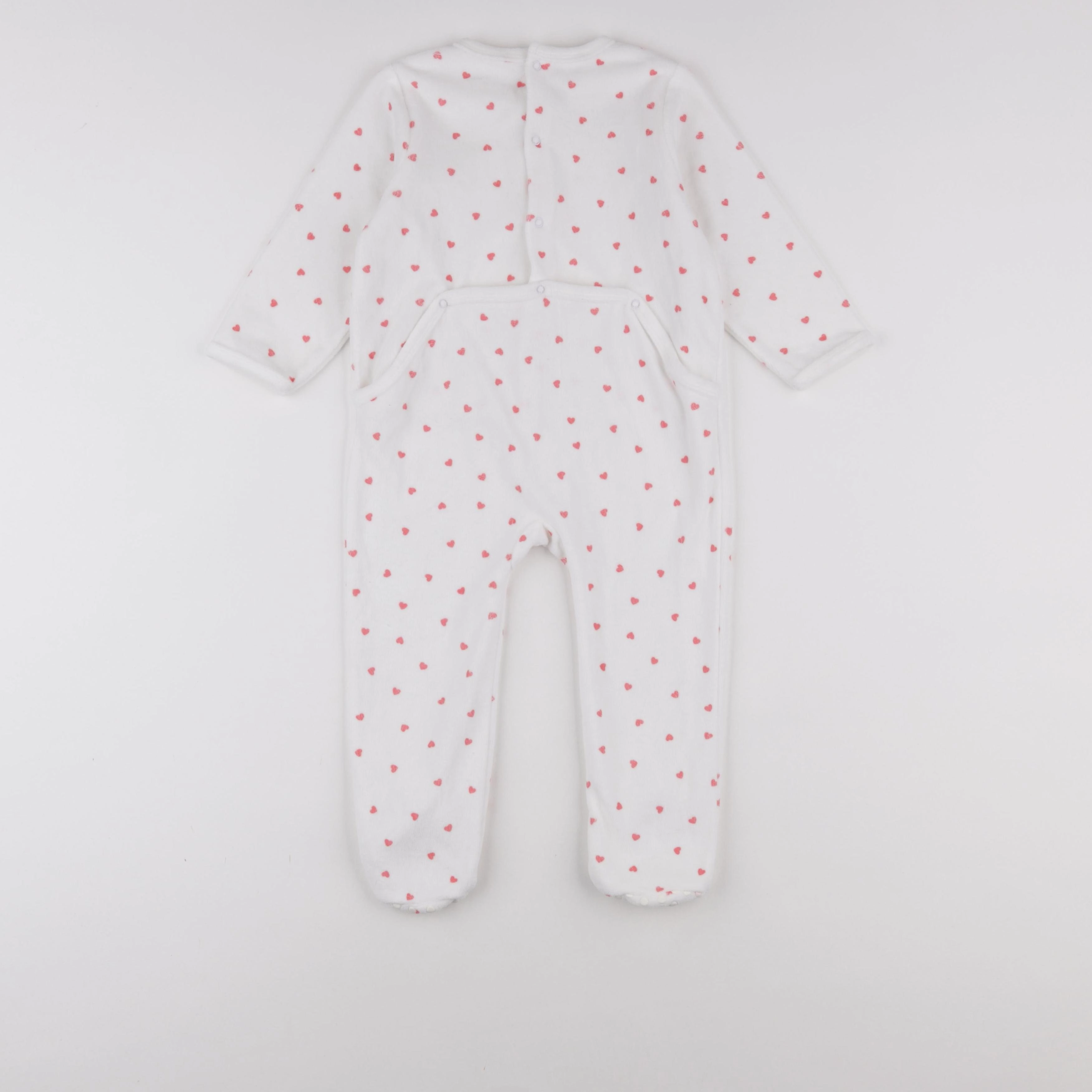 Vertbaudet - pyjama velours blanc - 2 ans