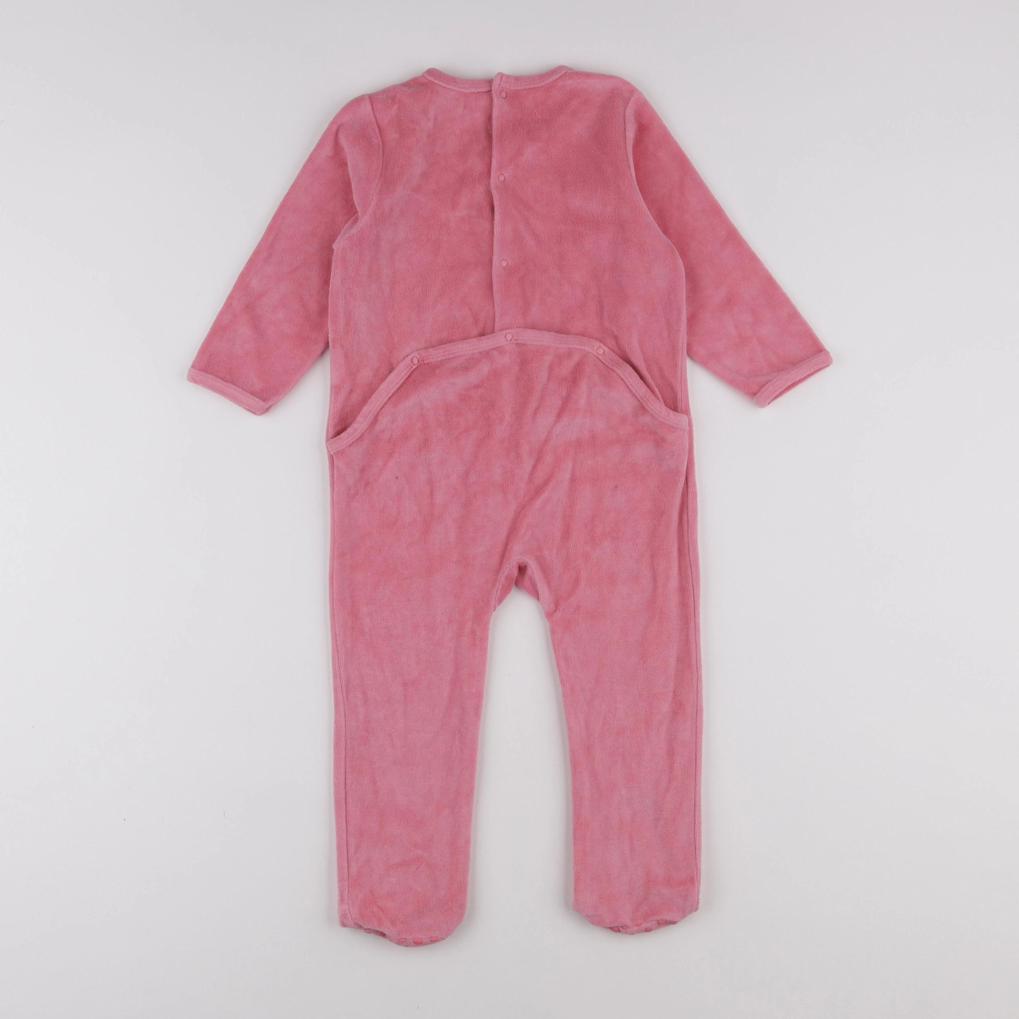 Vertbaudet - pyjama velours rose - 2 ans