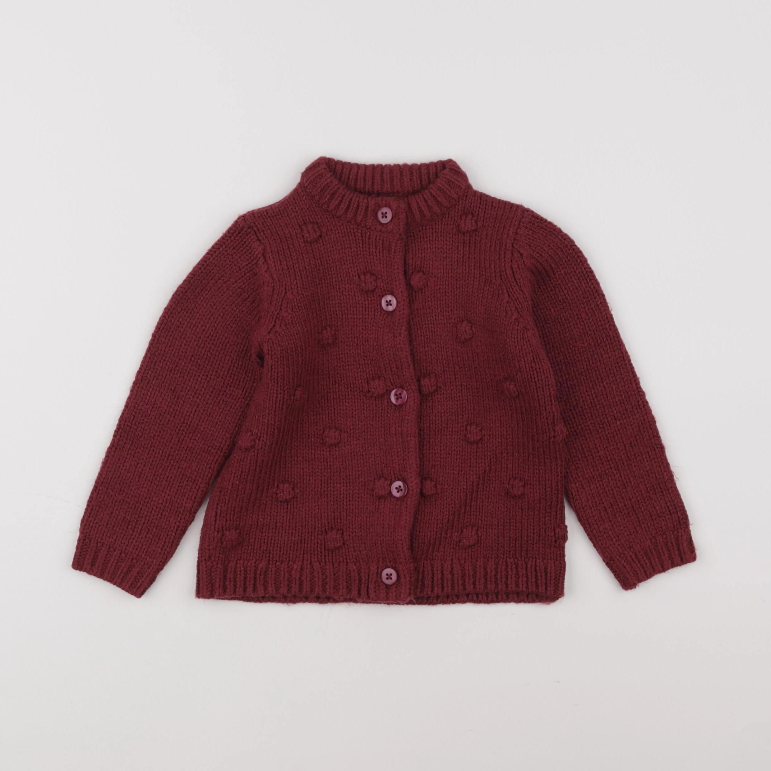 Vertbaudet - gilet violet - 2 ans