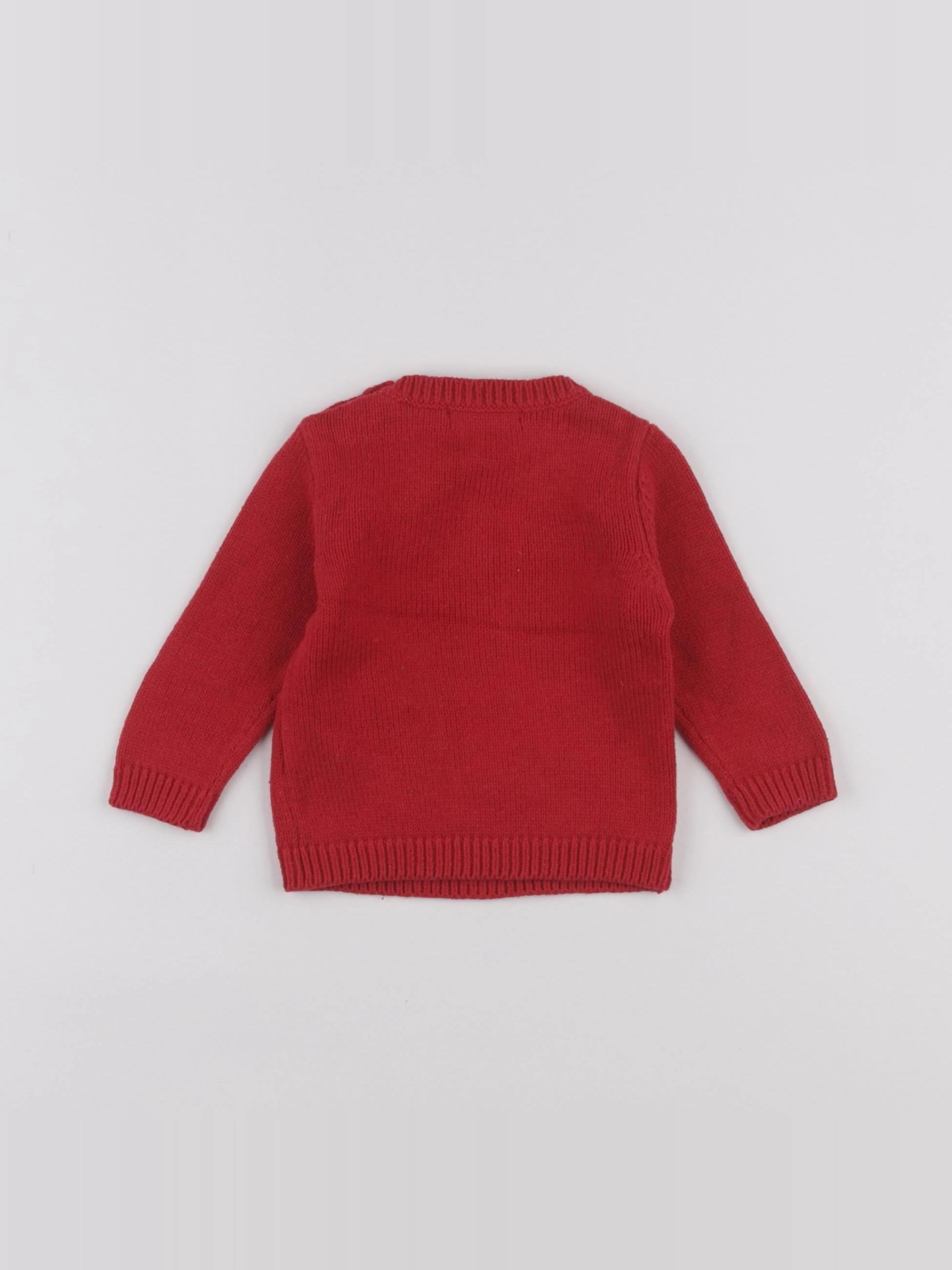 Vertbaudet - pull rouge - 3 mois