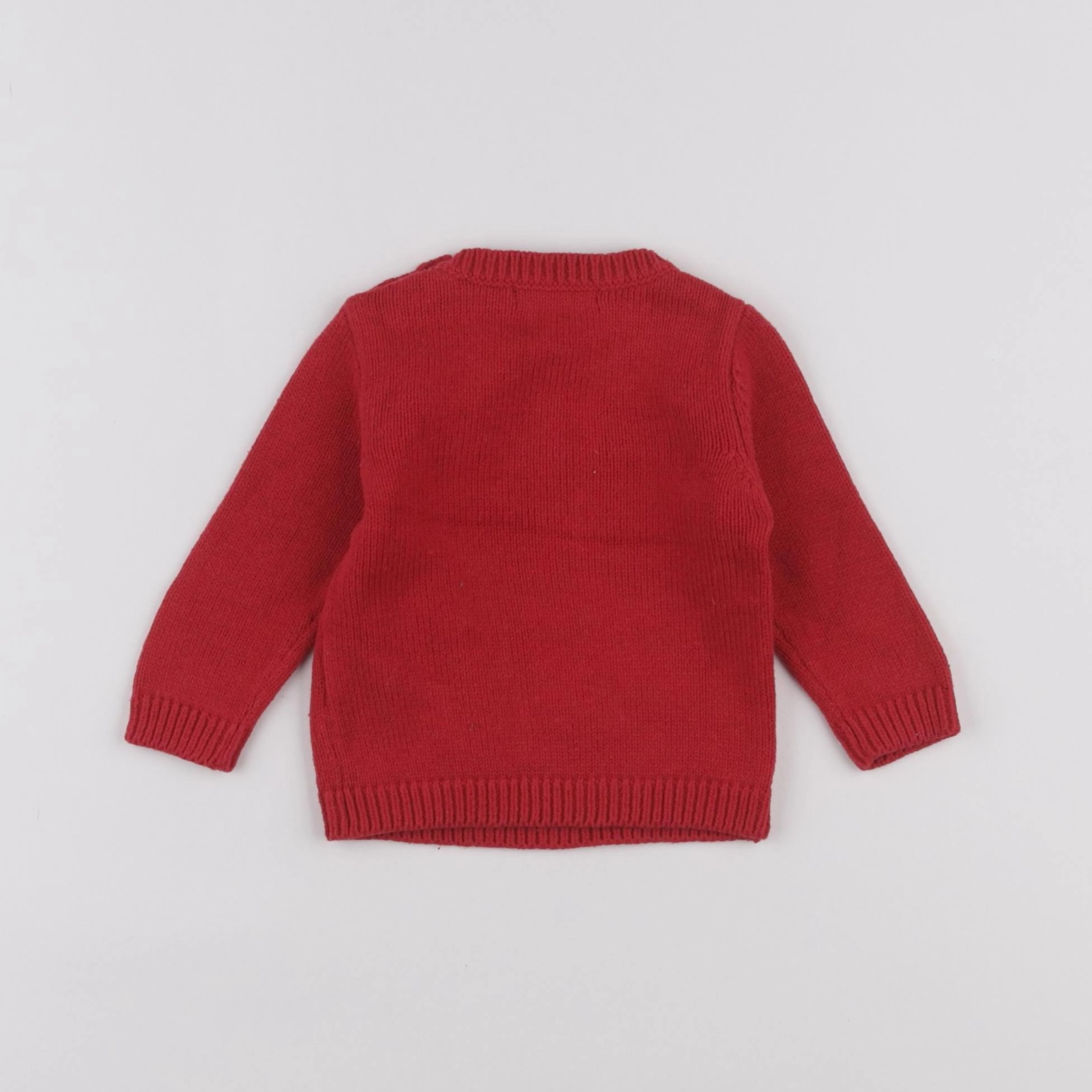 Vertbaudet - pull rouge - 3 mois