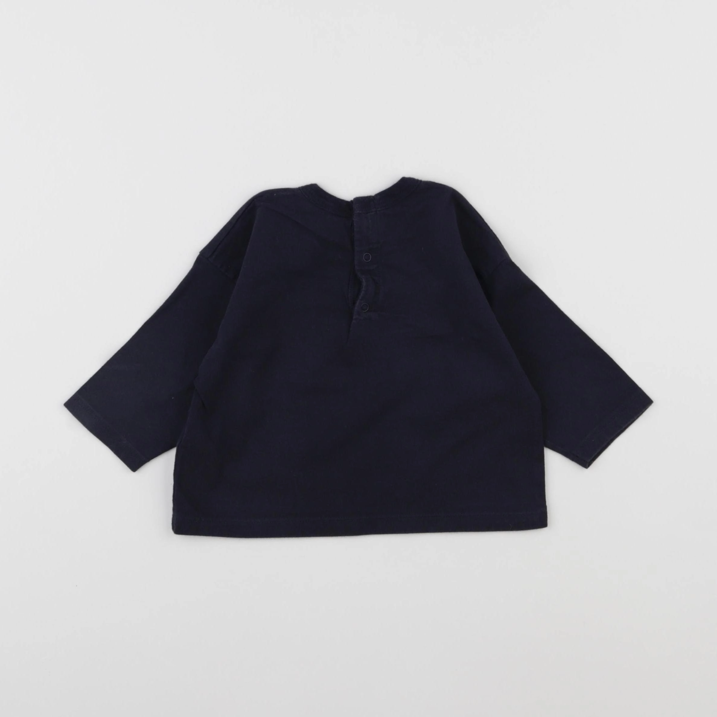 Petit Bateau - tee-shirt bleu - 12 mois
