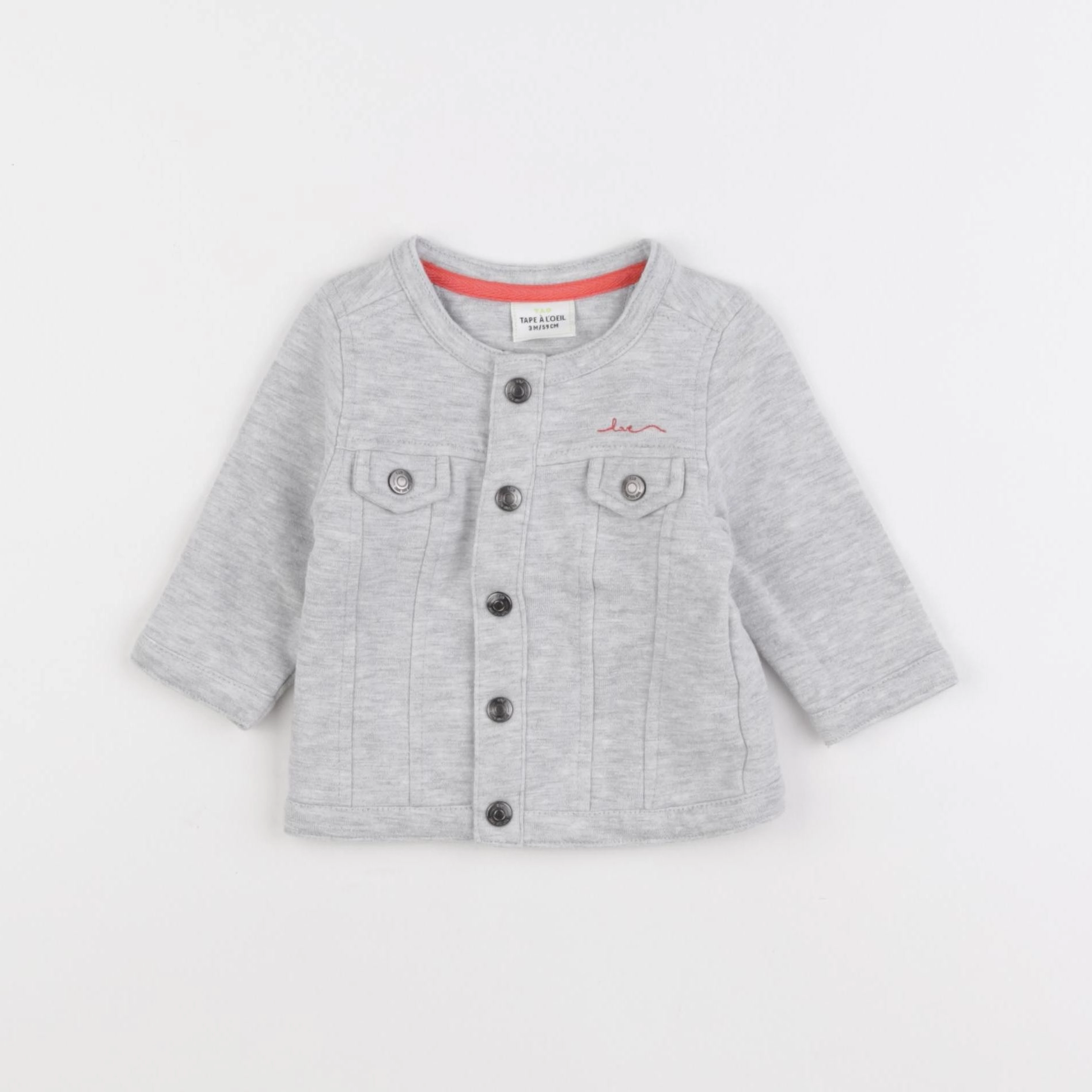 Tape à l'oeil - sweat gris - 3 mois