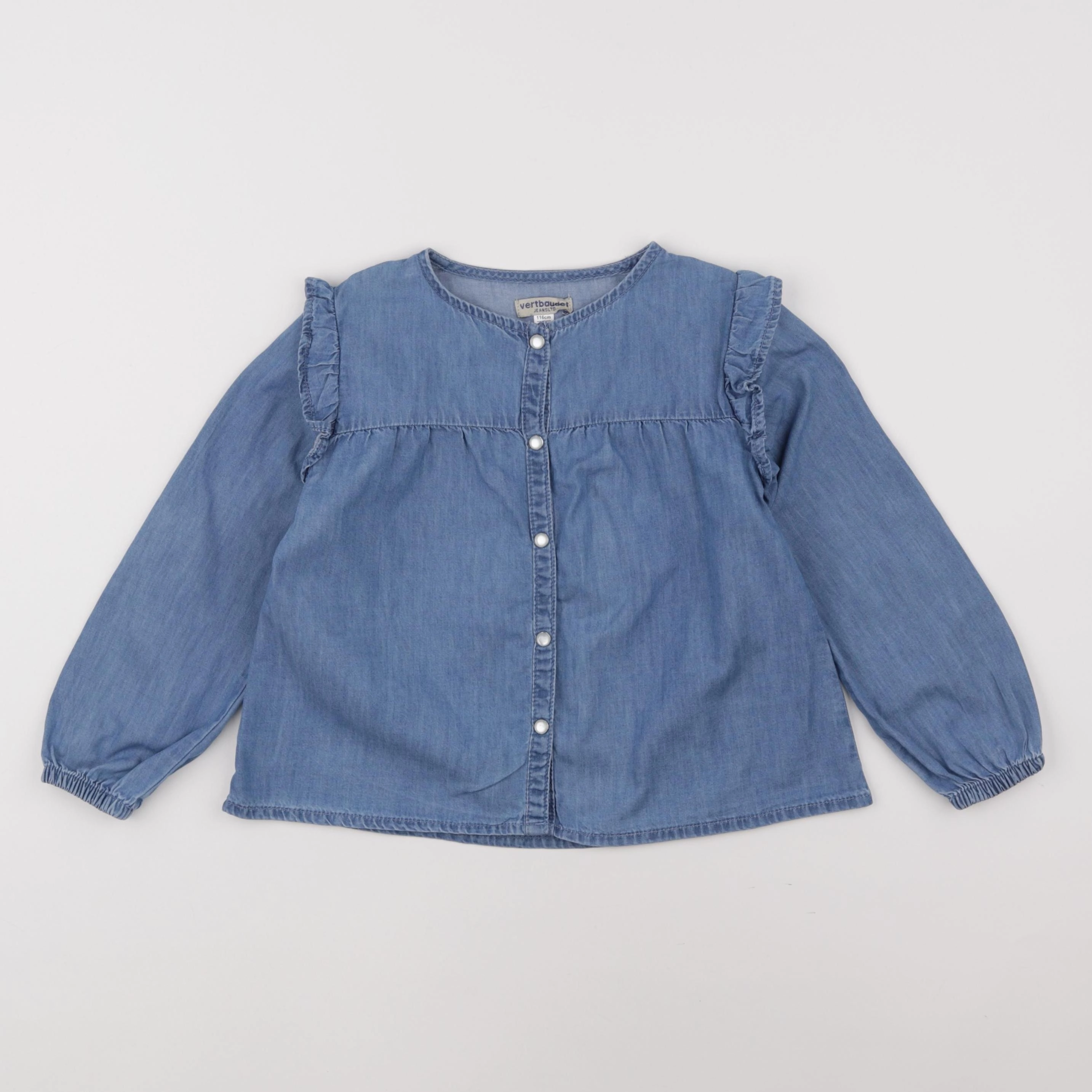 Vertbaudet - blouse bleu - 6 ans