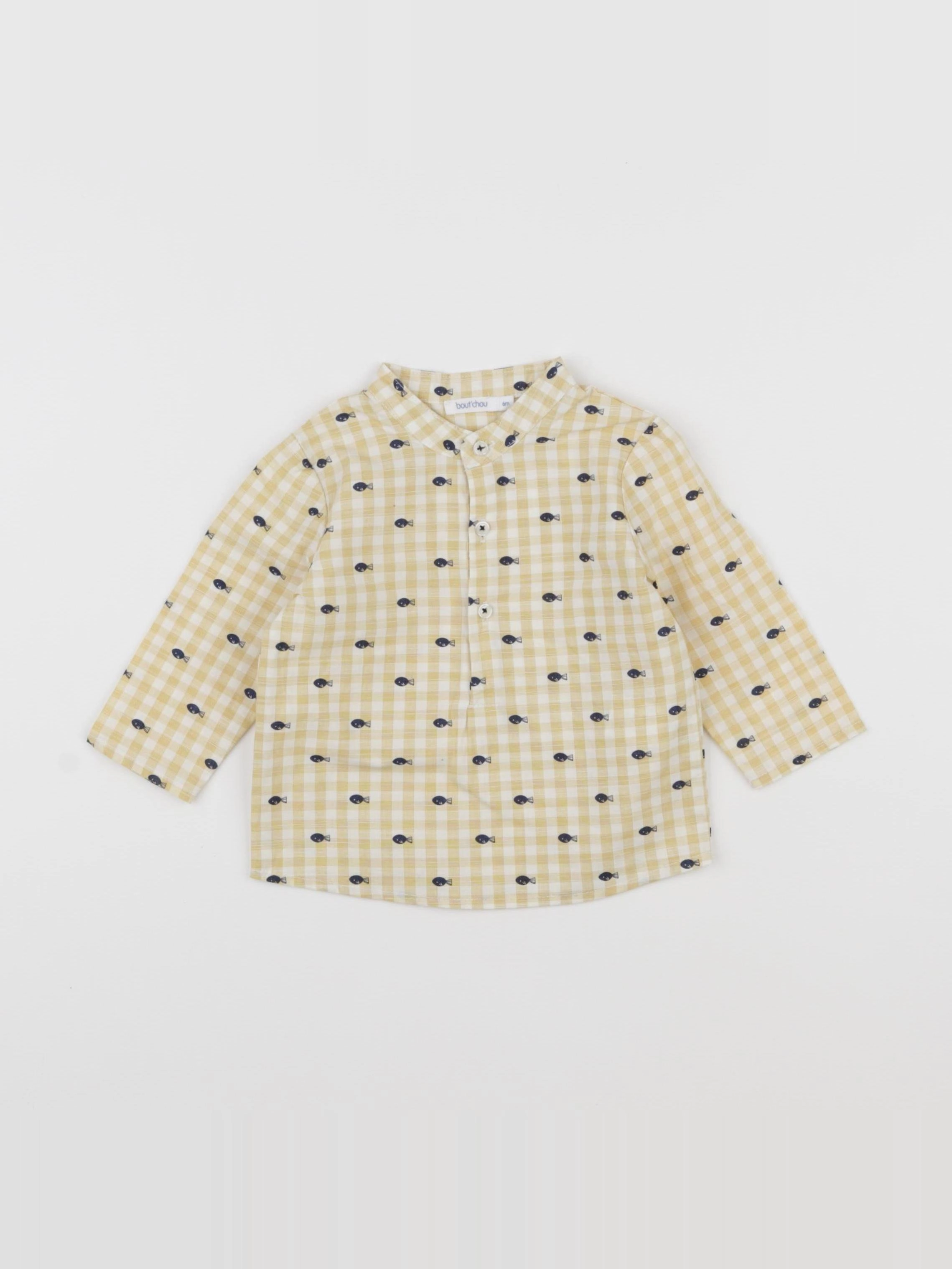 Boutchou - chemise jaune - 6 mois