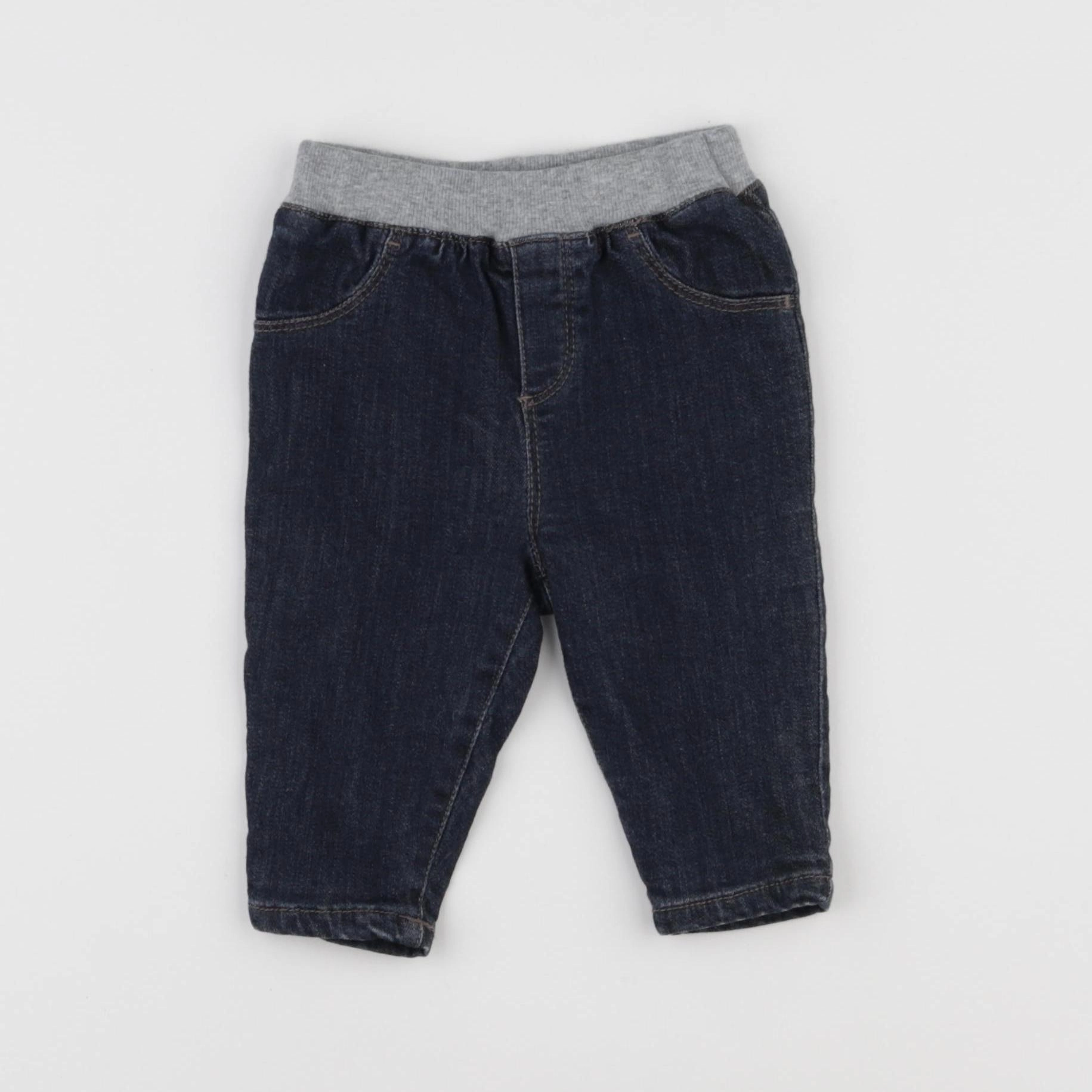 Boutchou - jean doublé bleu - 3 mois