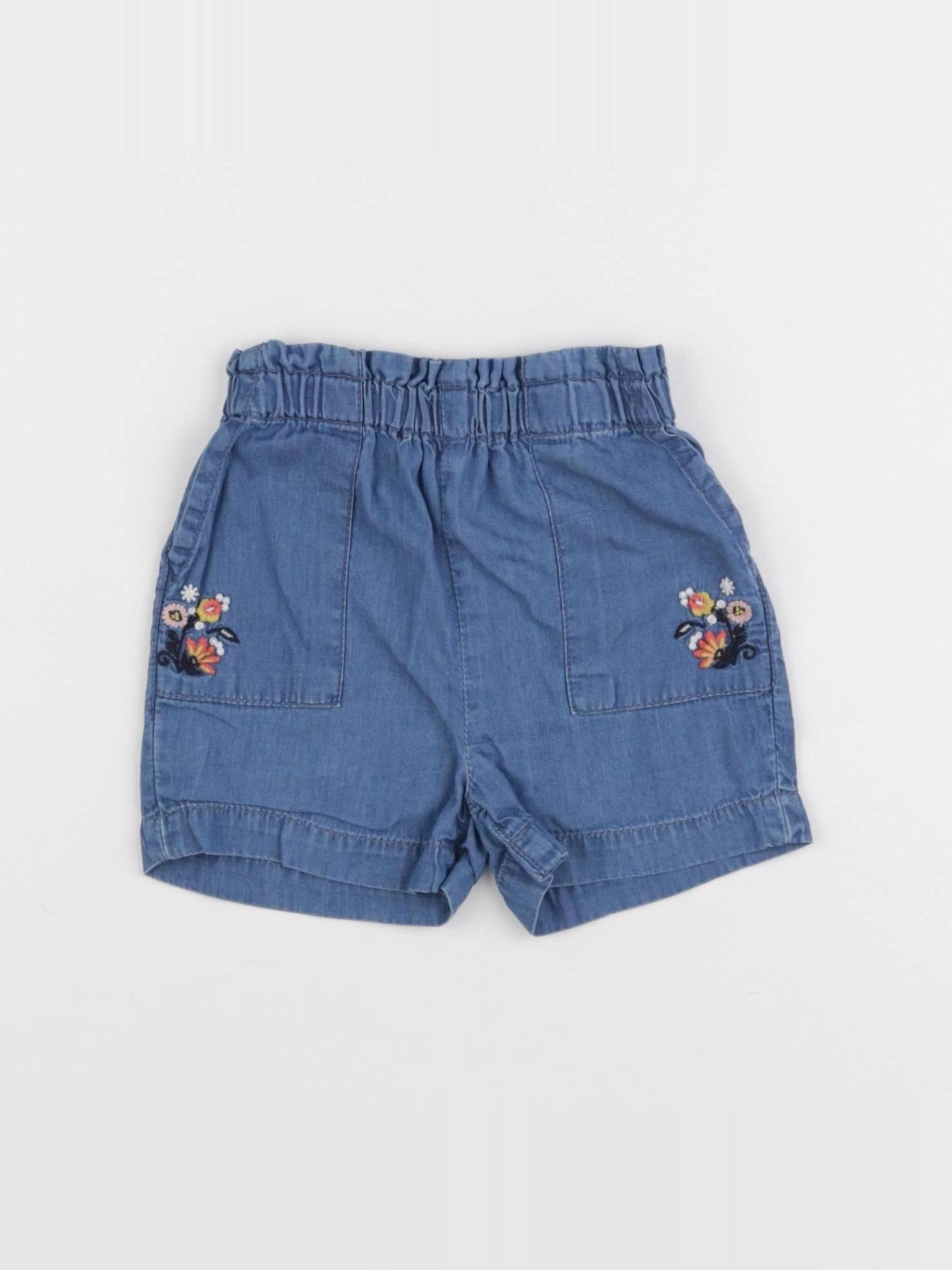 Little Cigogne - short bleu - 12 mois