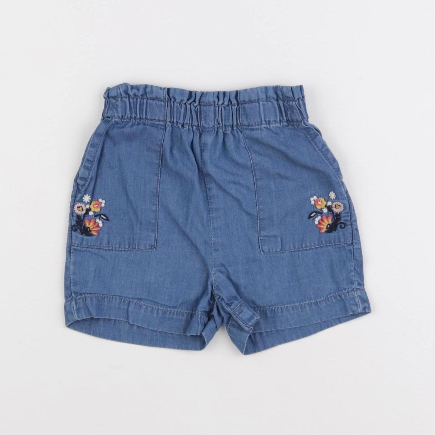 Little Cigogne - short bleu - 12 mois