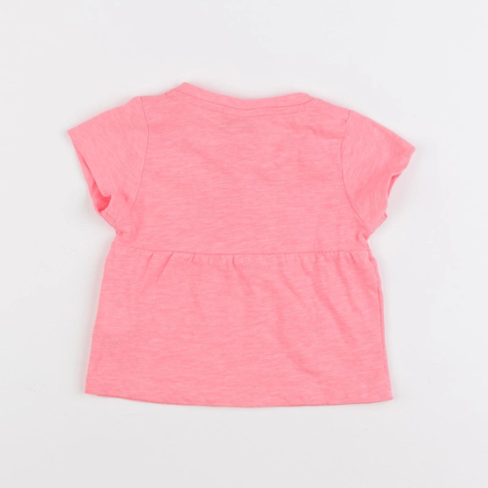 Tape à l'oeil - tee-shirt rose fluo - 3 mois