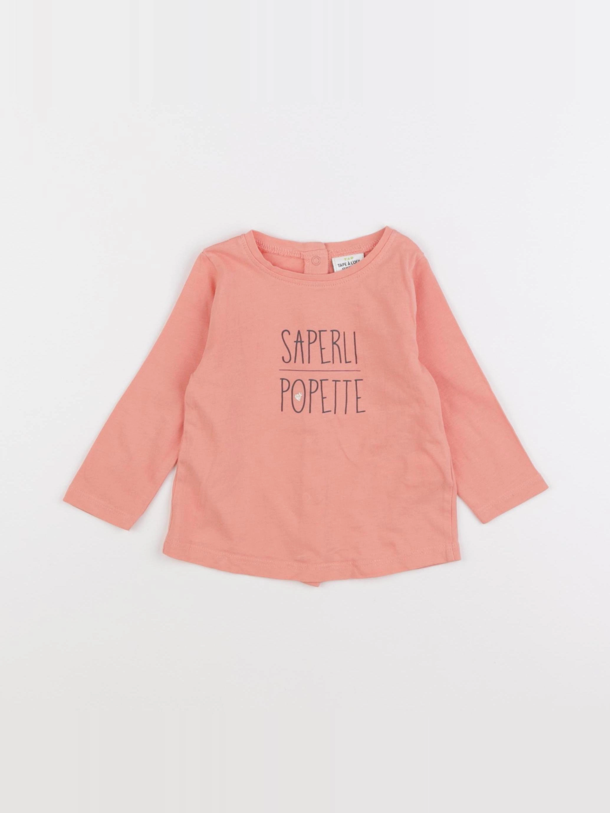 Tape à l'oeil - tee-shirt orange - 12 mois