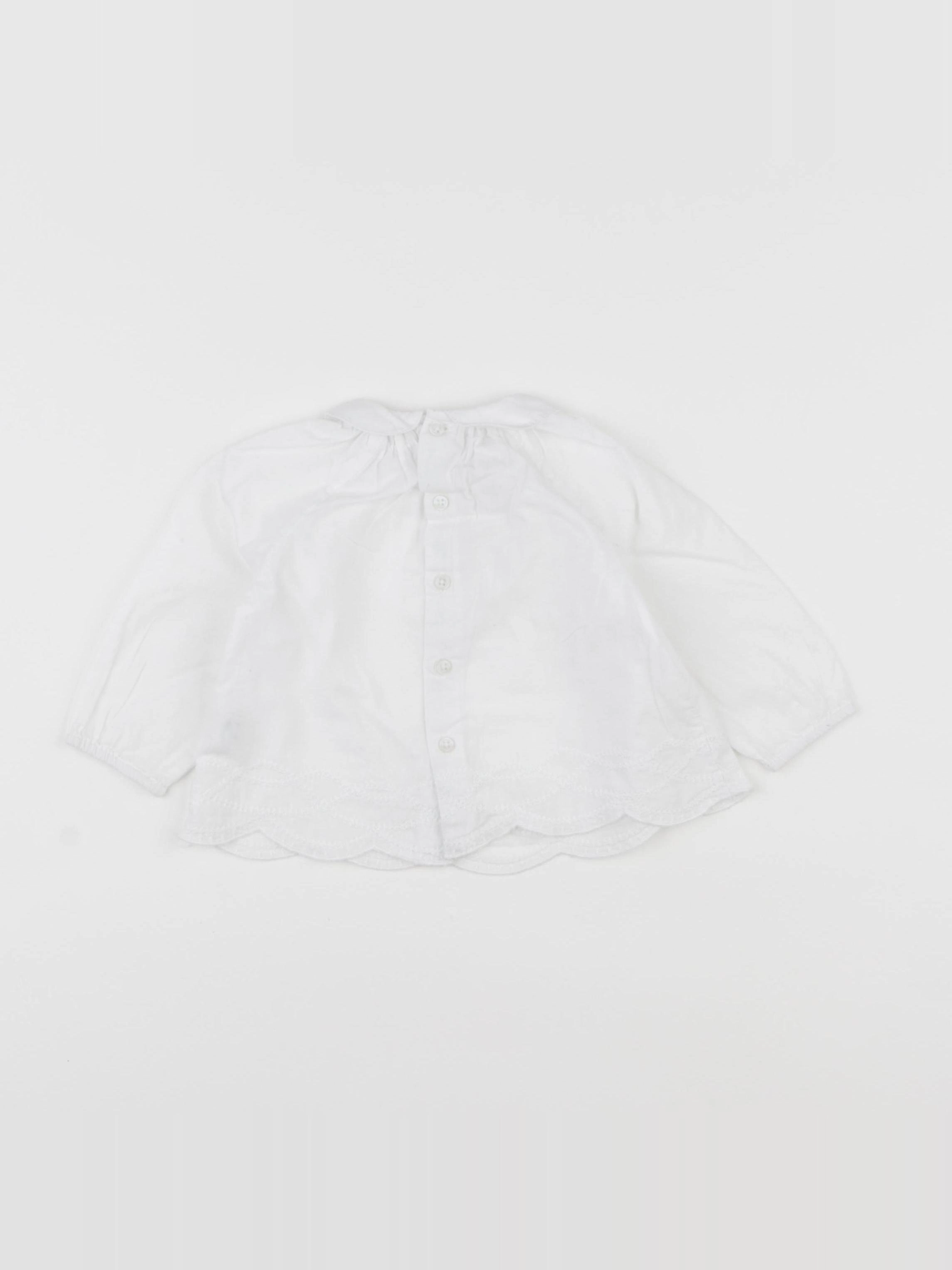 Boutchou - blouse blanc - 6 mois