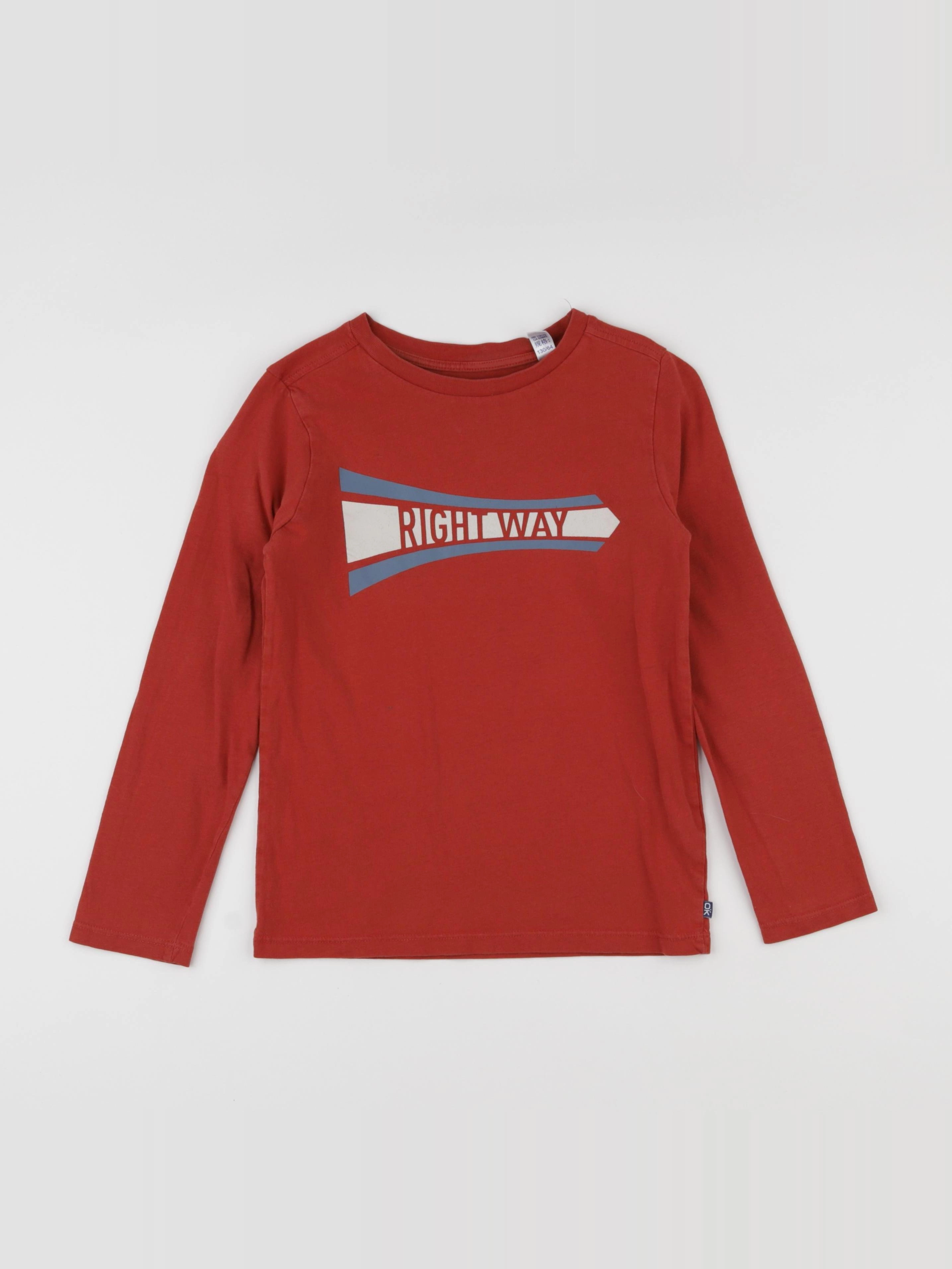 Okaidi - tee-shirt marron - 8 ans