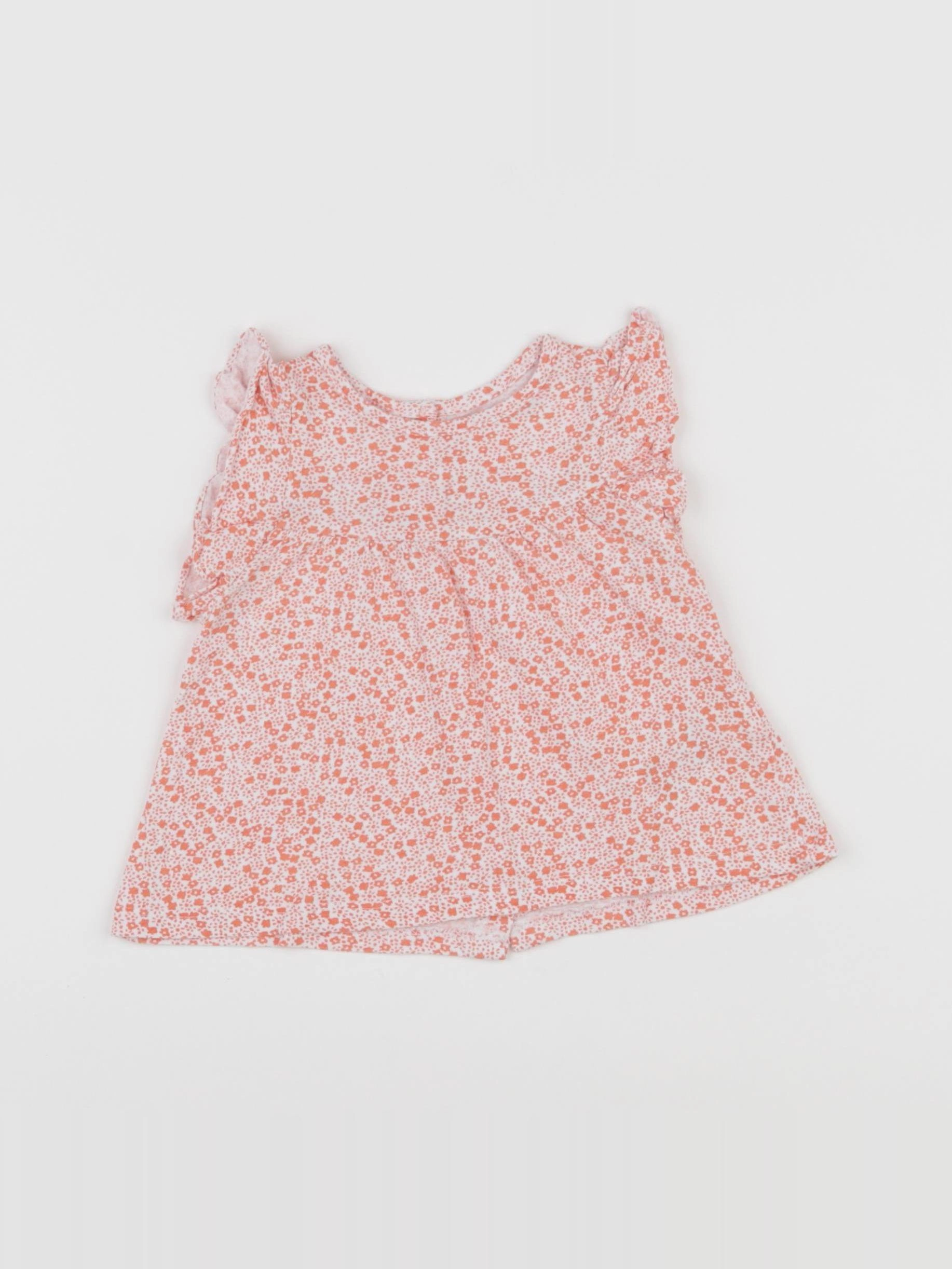 Vertbaudet - robe blanc, rouge - 9 mois