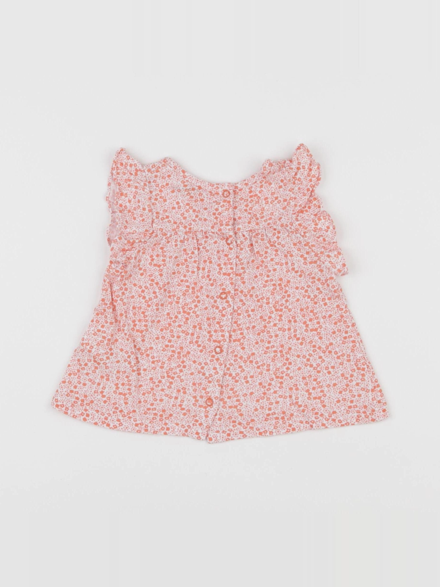 Vertbaudet - robe blanc, rouge - 9 mois