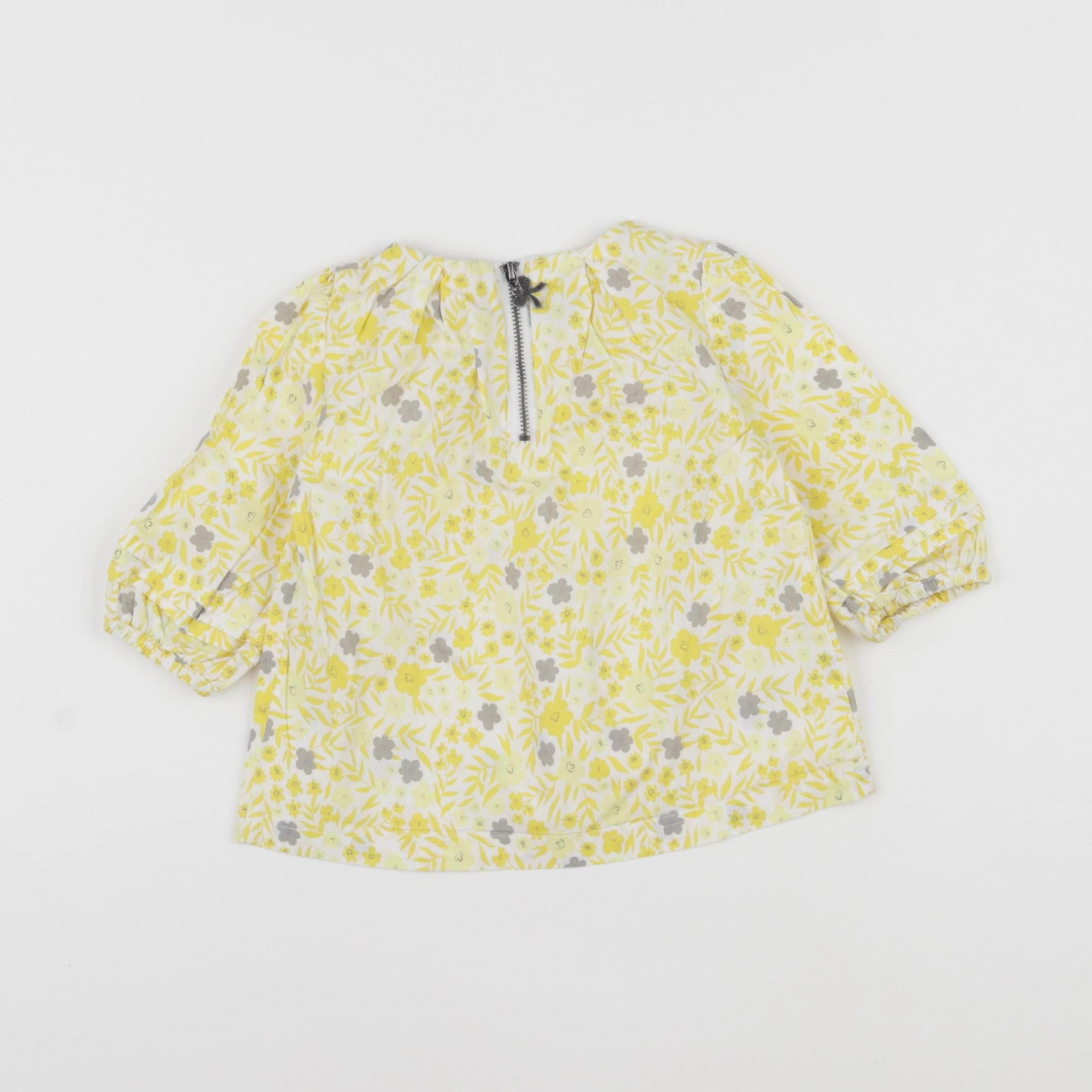 Vertbaudet - robe blanc, jaune - 2 ans