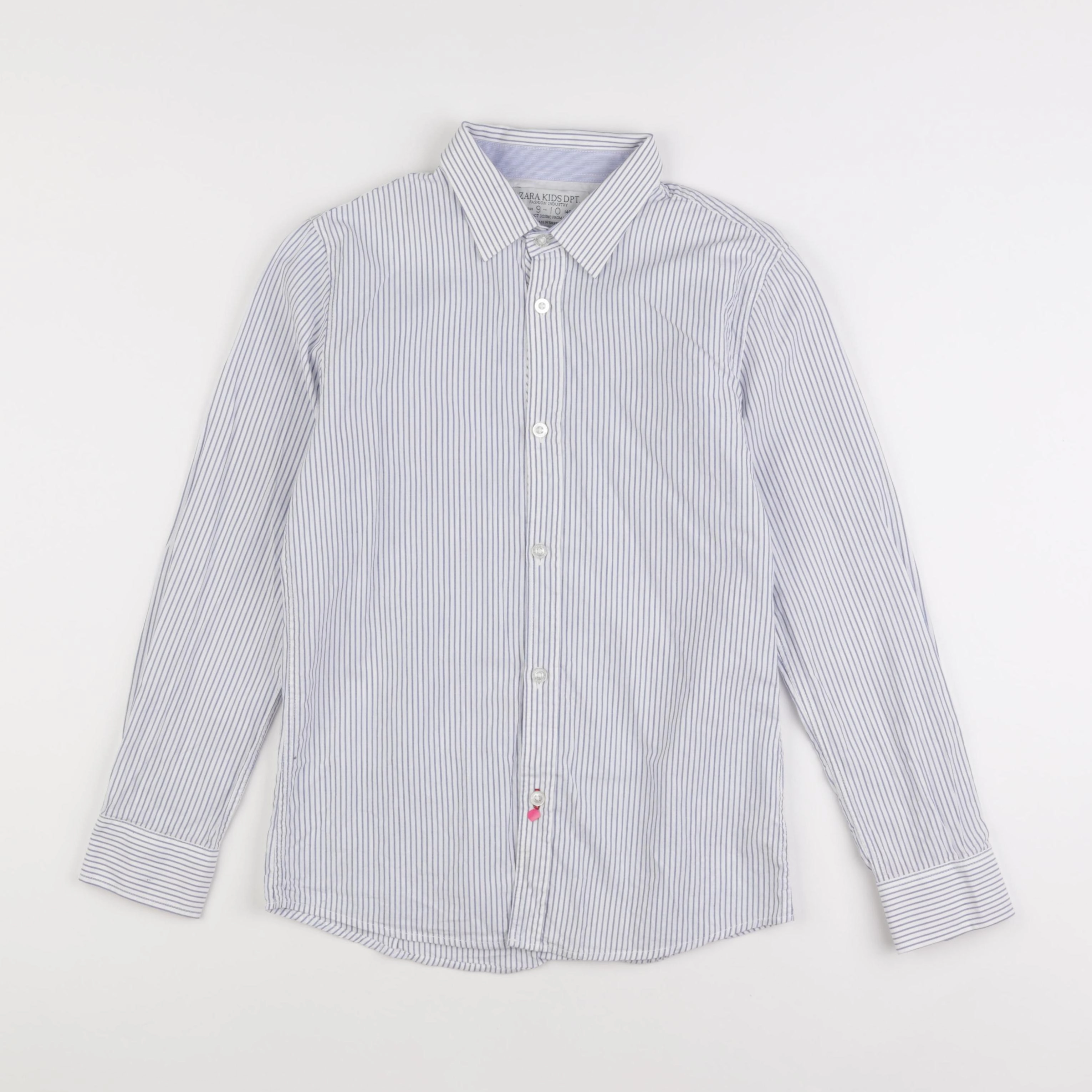 Zara - chemise blanc, bleu - 9/10 ans