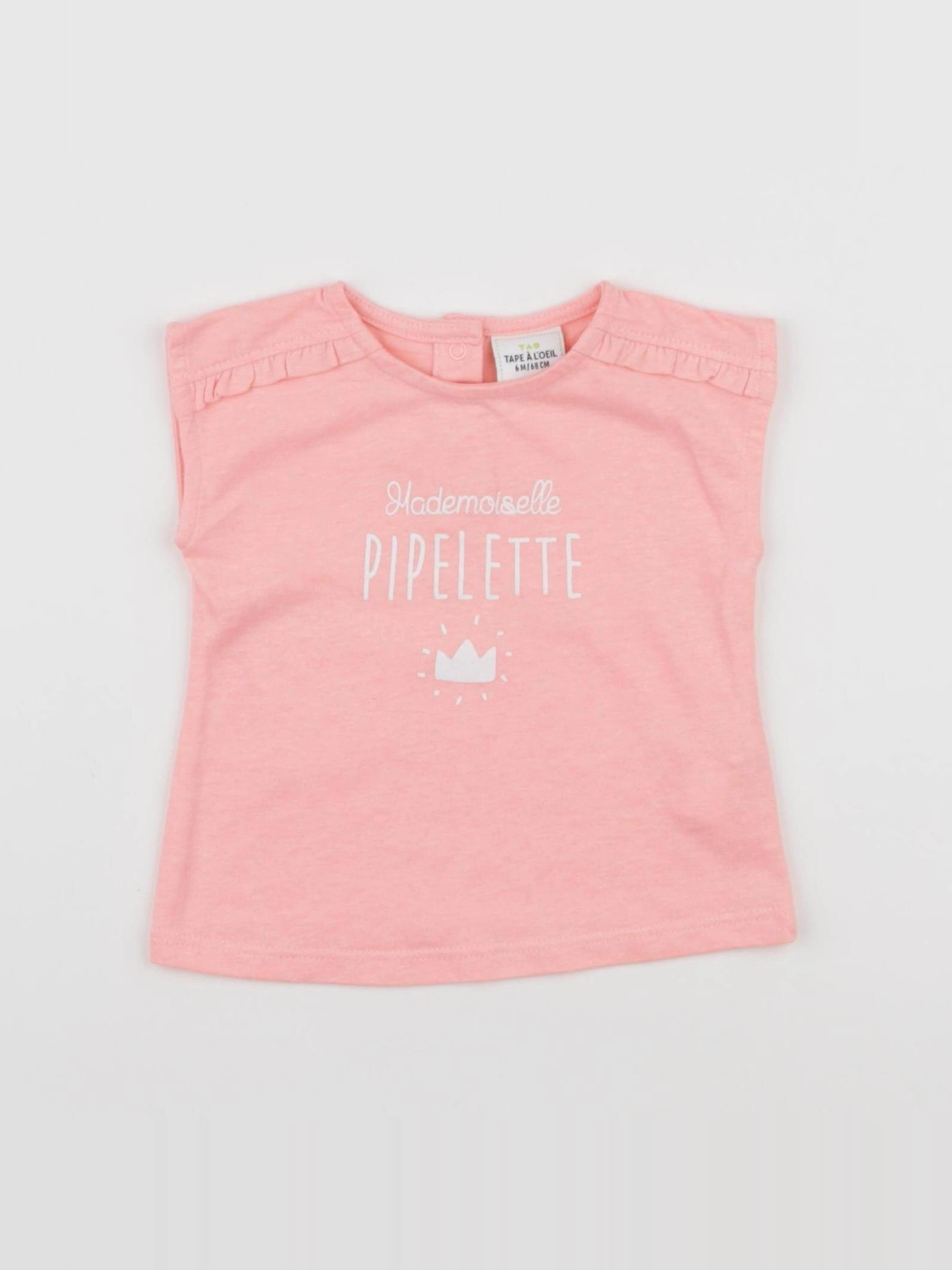 Tape à l'oeil - tee-shirt rose - 6 mois
