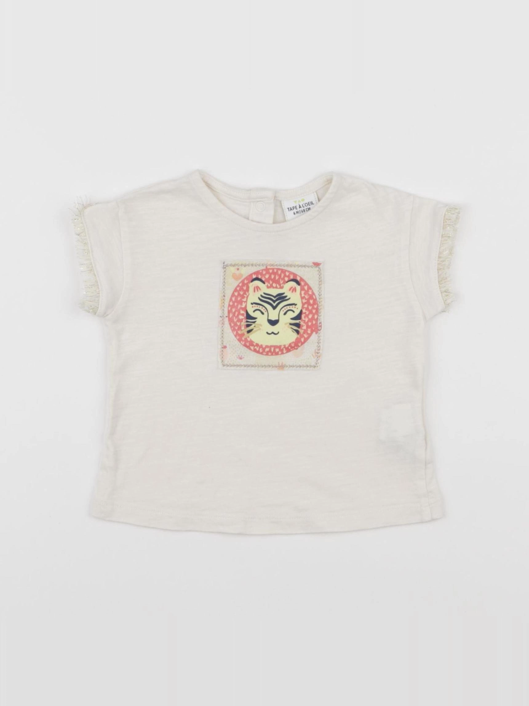 Tape à l'oeil - tee-shirt beige, or - 6 mois