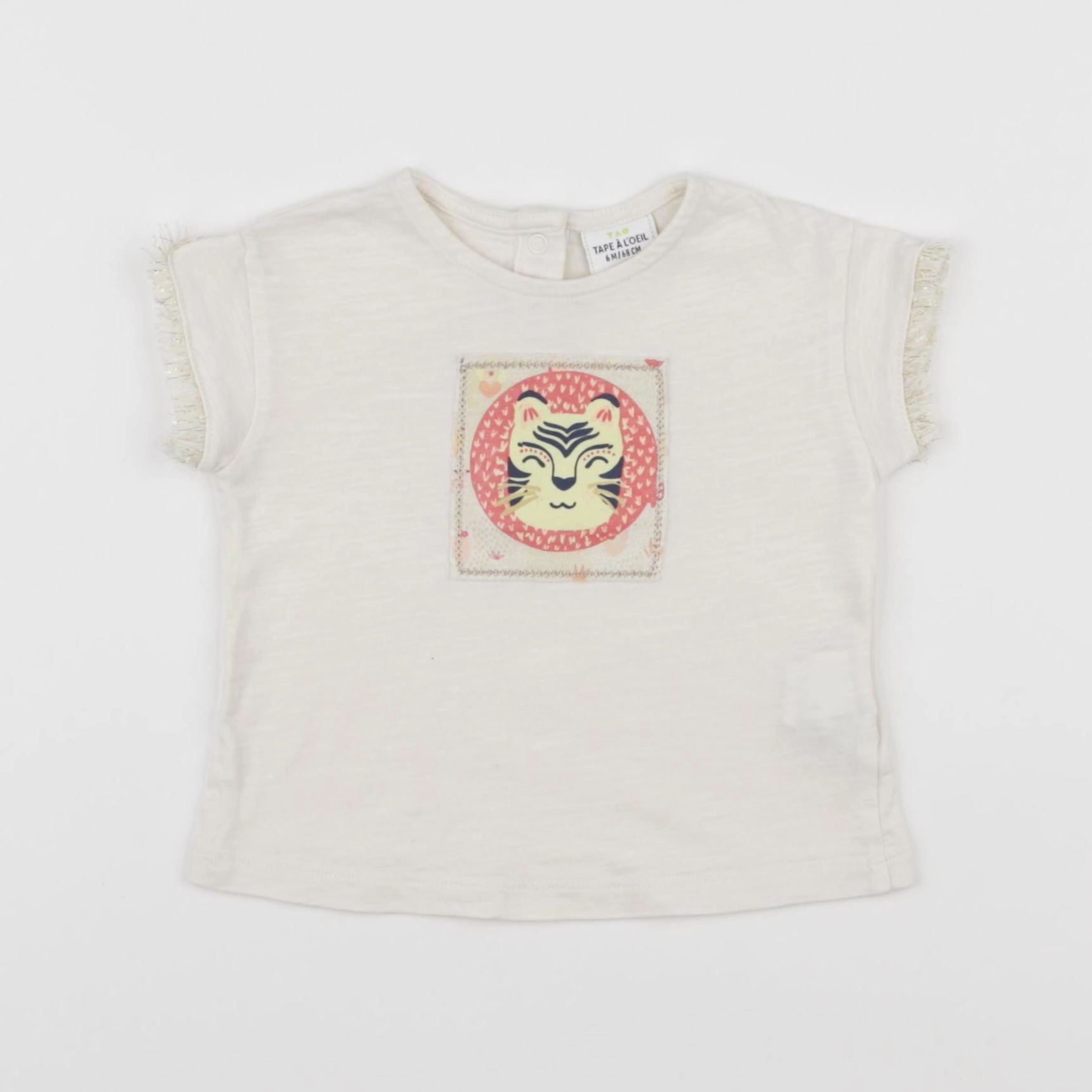 Tape à l'oeil - tee-shirt beige, or - 6 mois