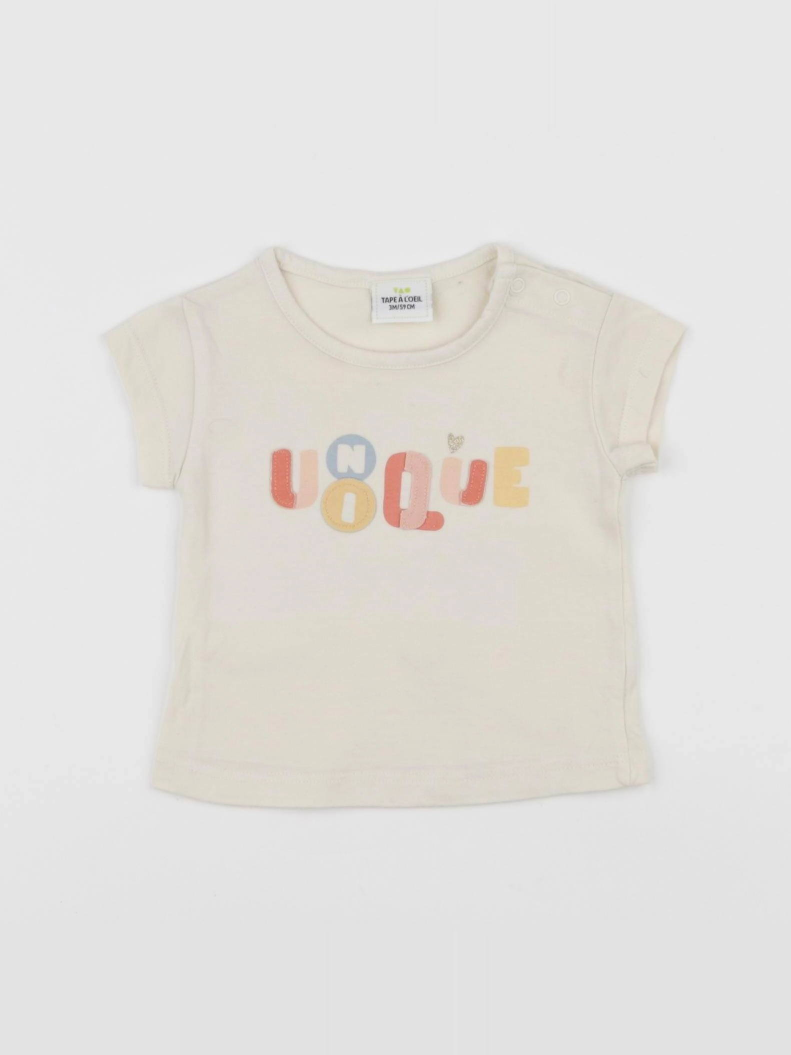 Tape à l'oeil - tee-shirt beige - 3 mois