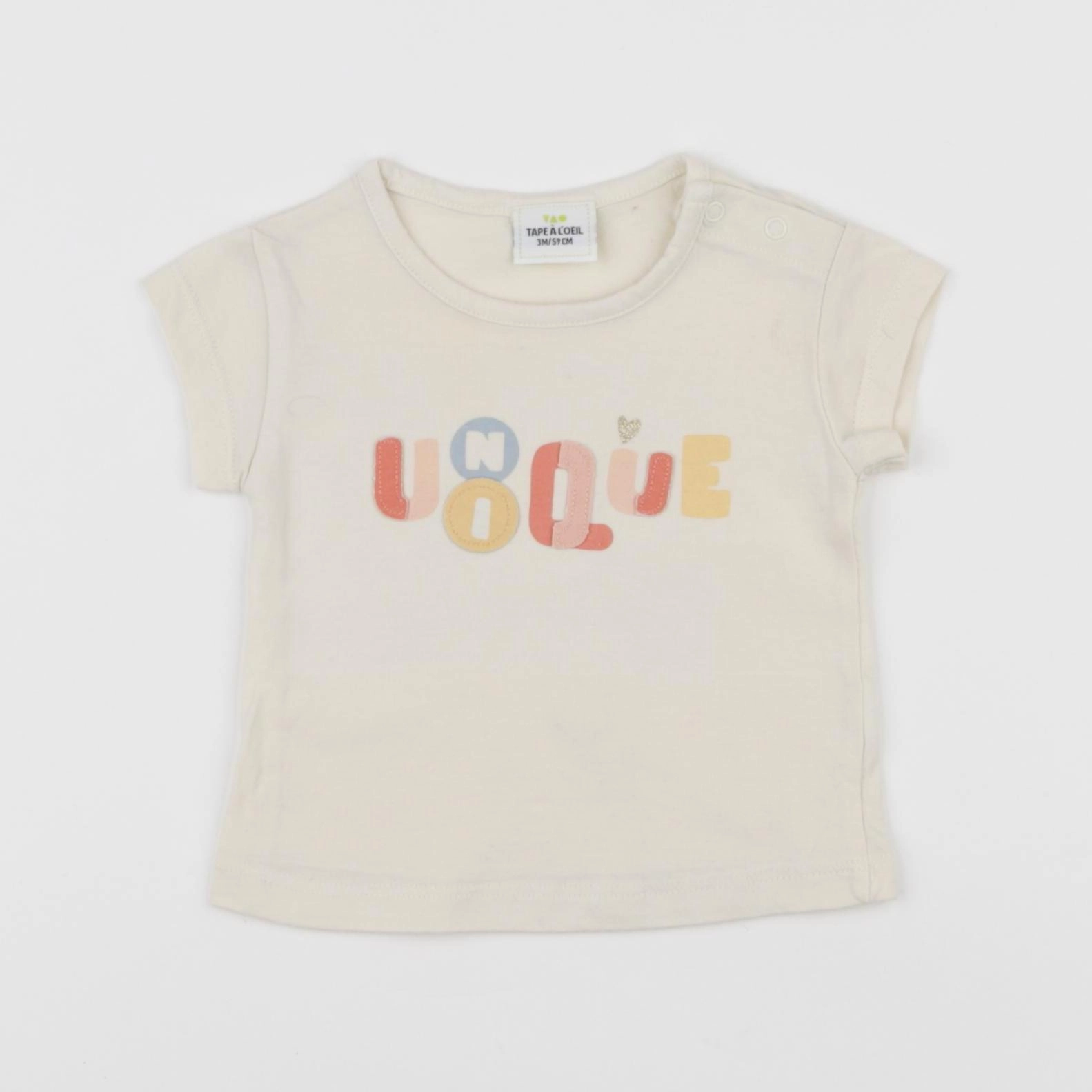Tape à l'oeil - tee-shirt beige - 3 mois