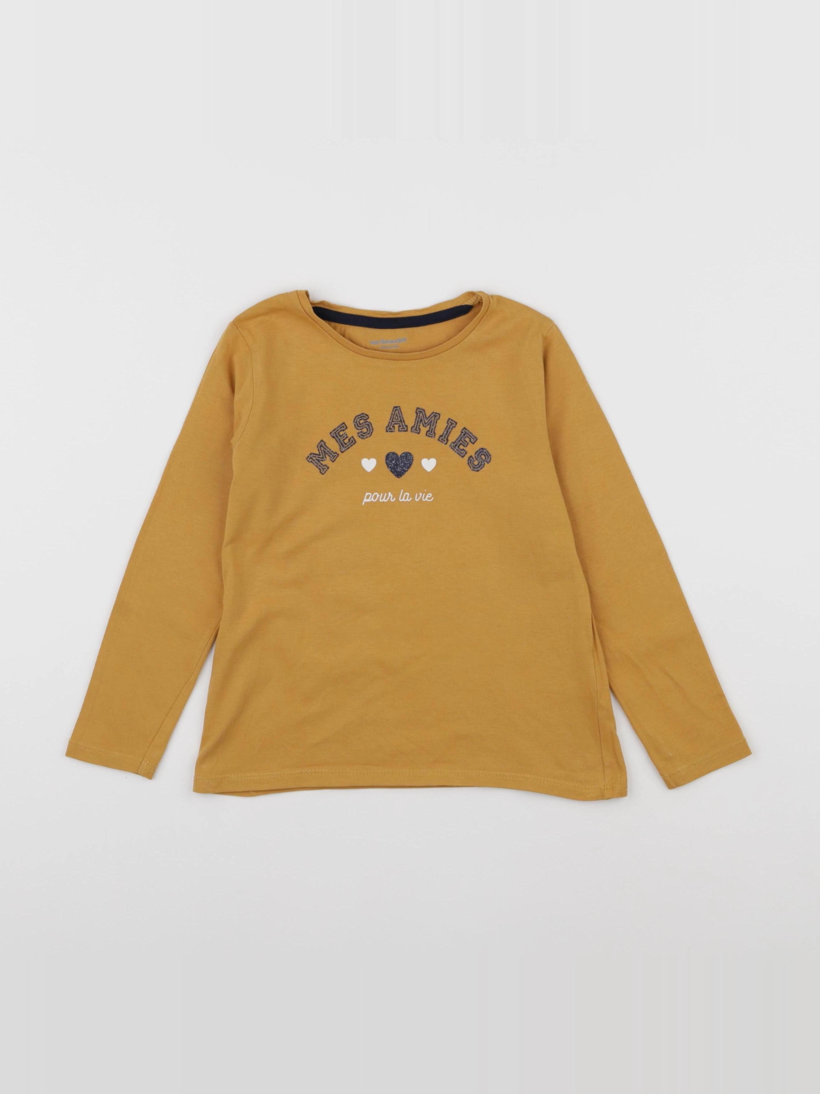 Vertbaudet - tee-shirt jaune - 5 ans