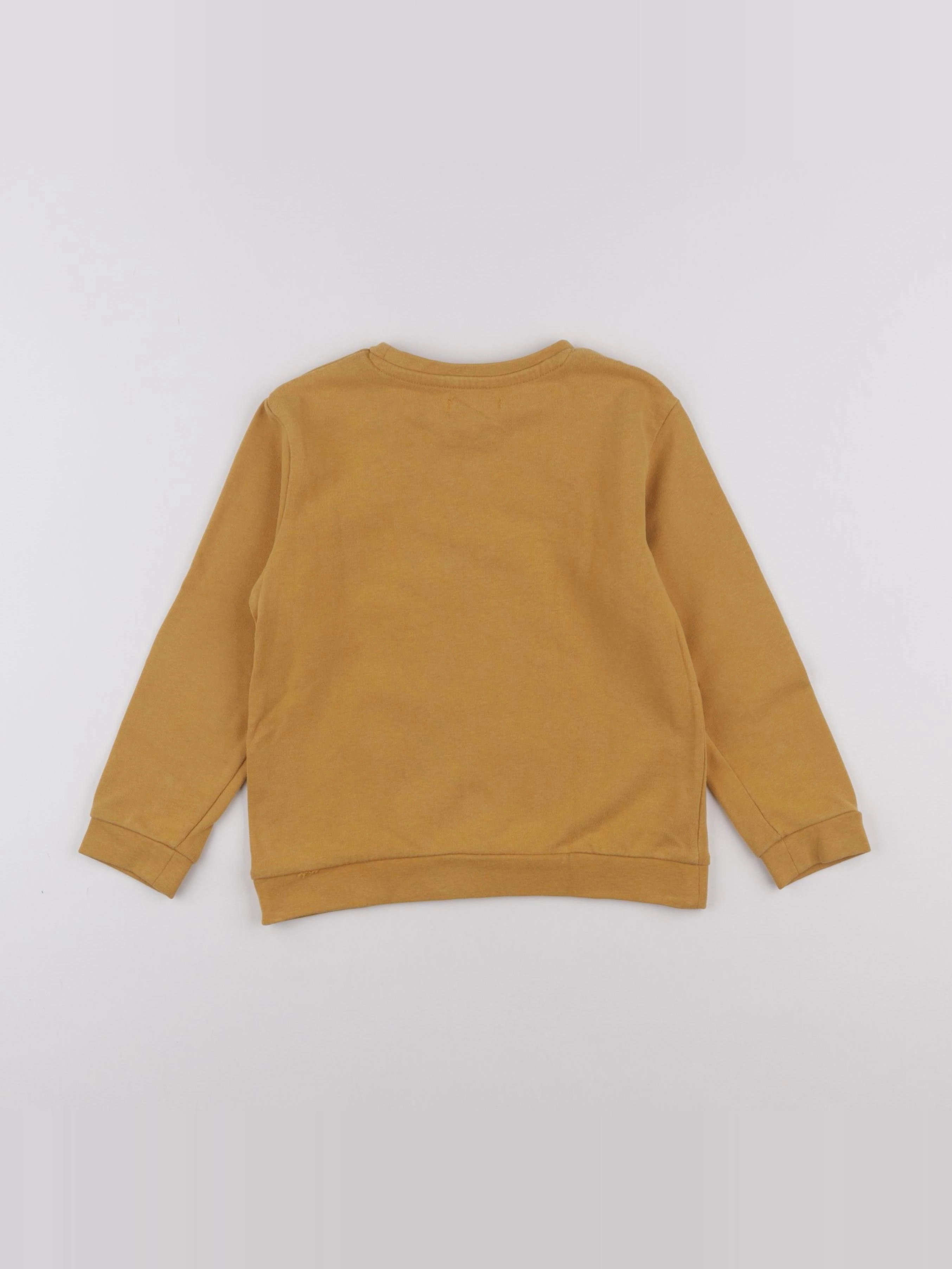 Vertbaudet - sweat jaune, or - 6 ans