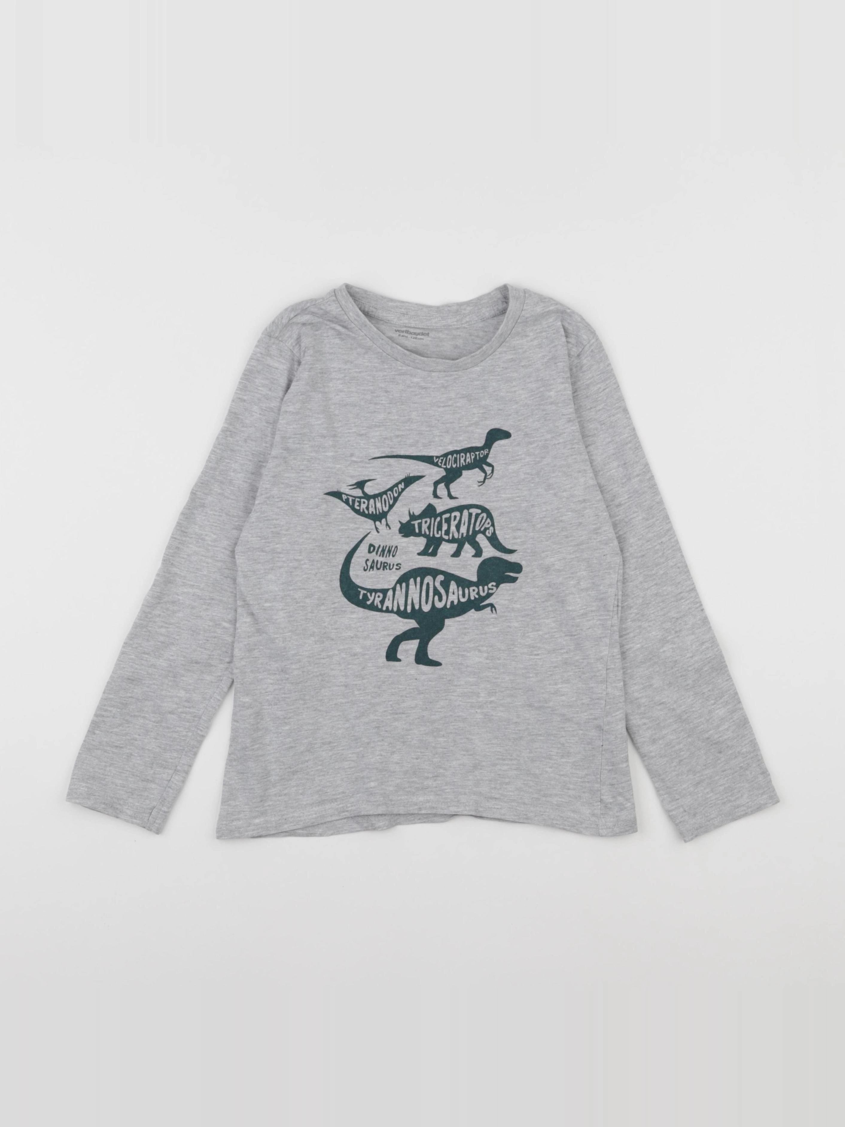 Vertbaudet - tee-shirt gris - 8 ans