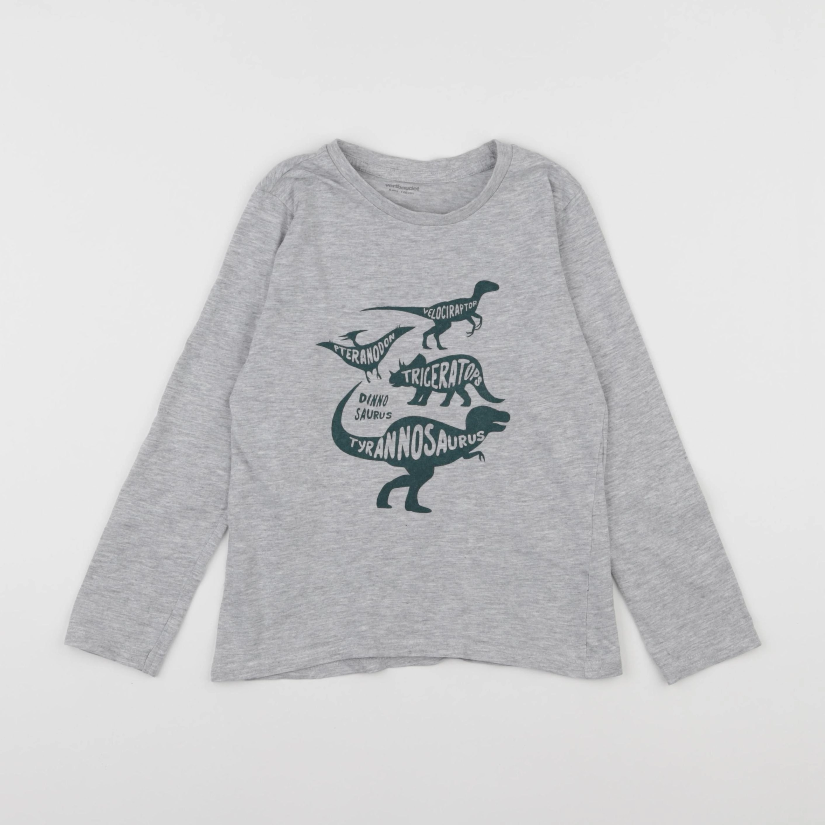 Vertbaudet - tee-shirt gris - 8 ans