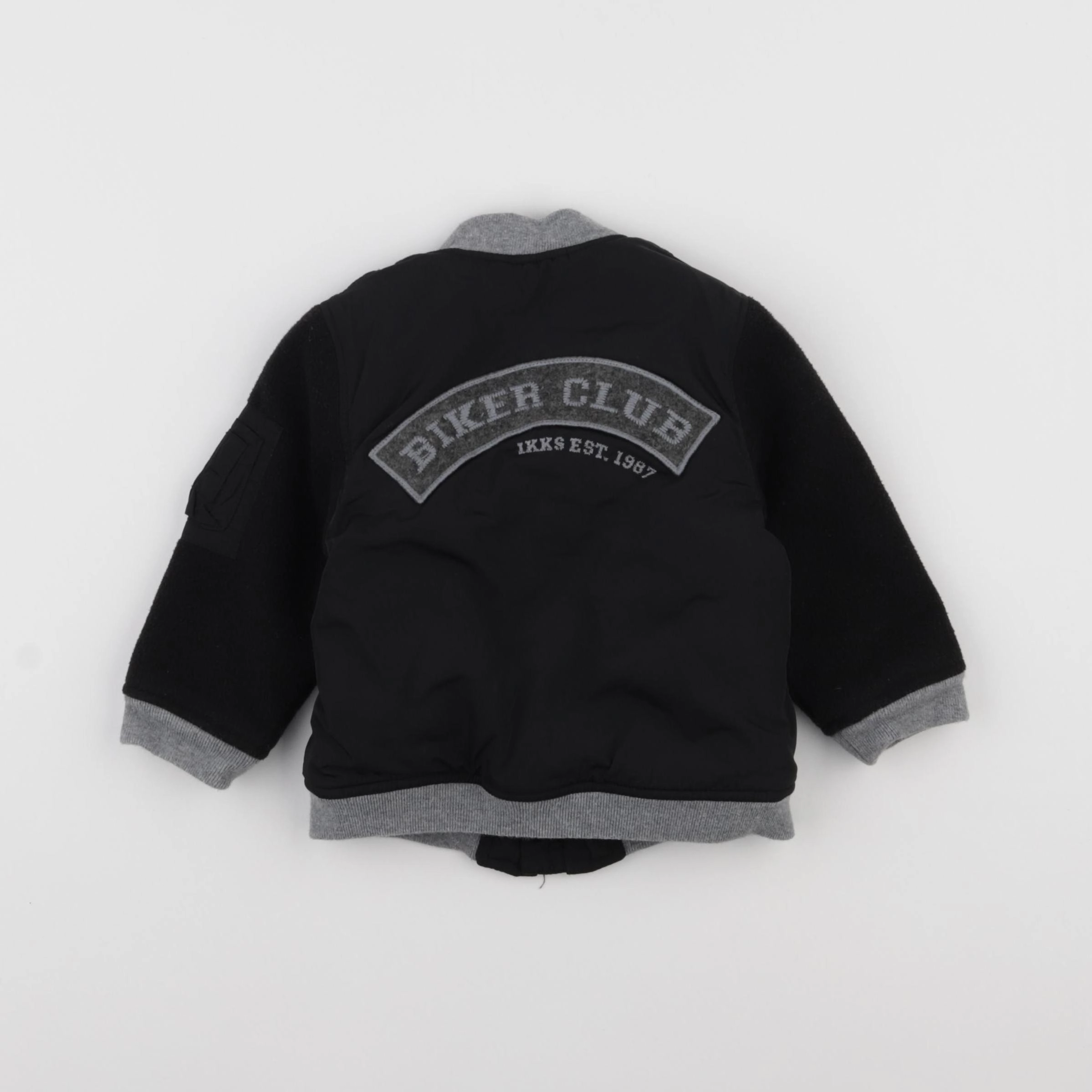 IKKS - veste doublé, imprimé au dos noir - 12 mois